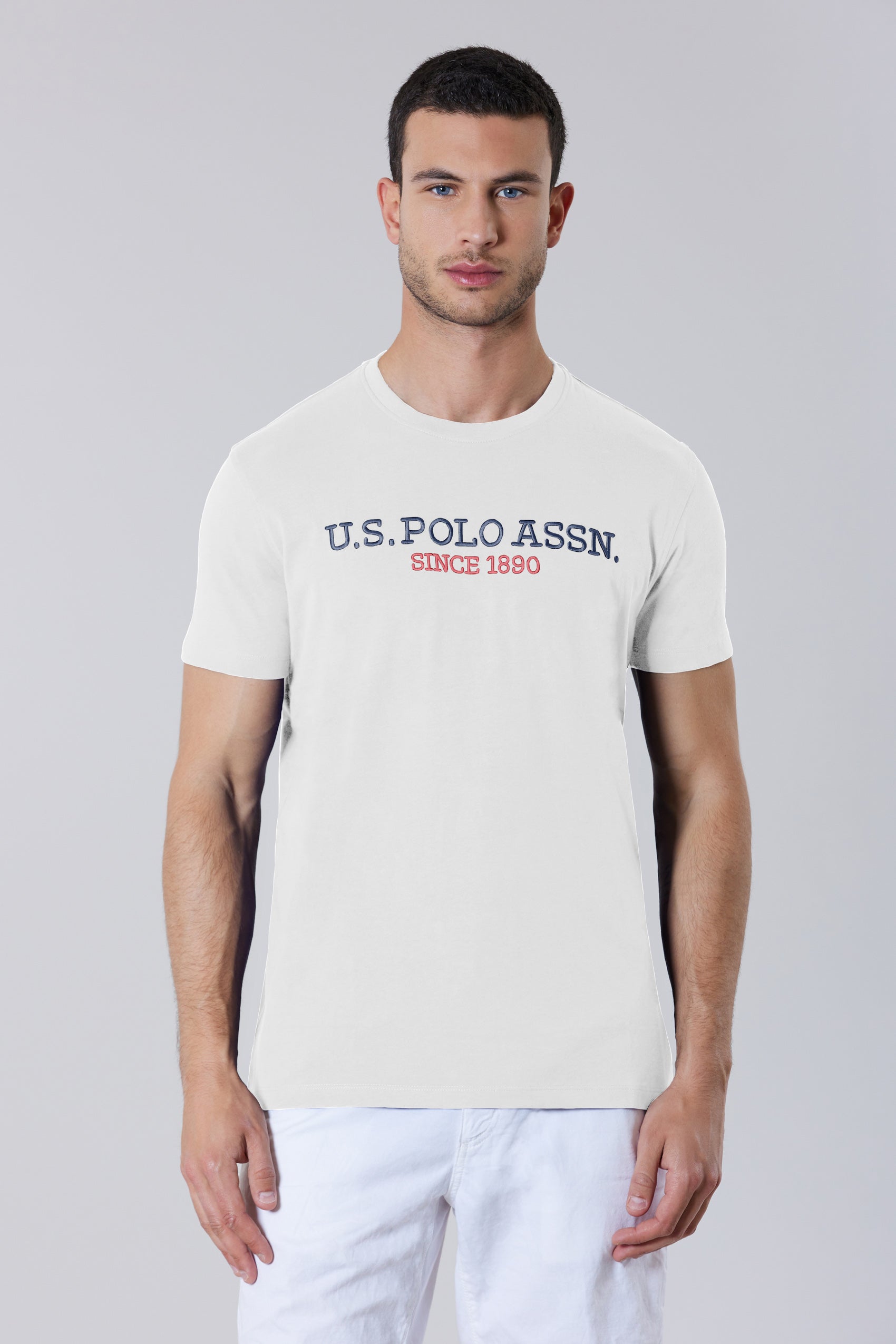 T-shirt a maniche corte in cotone con ricamo U.S. Polo Assn.