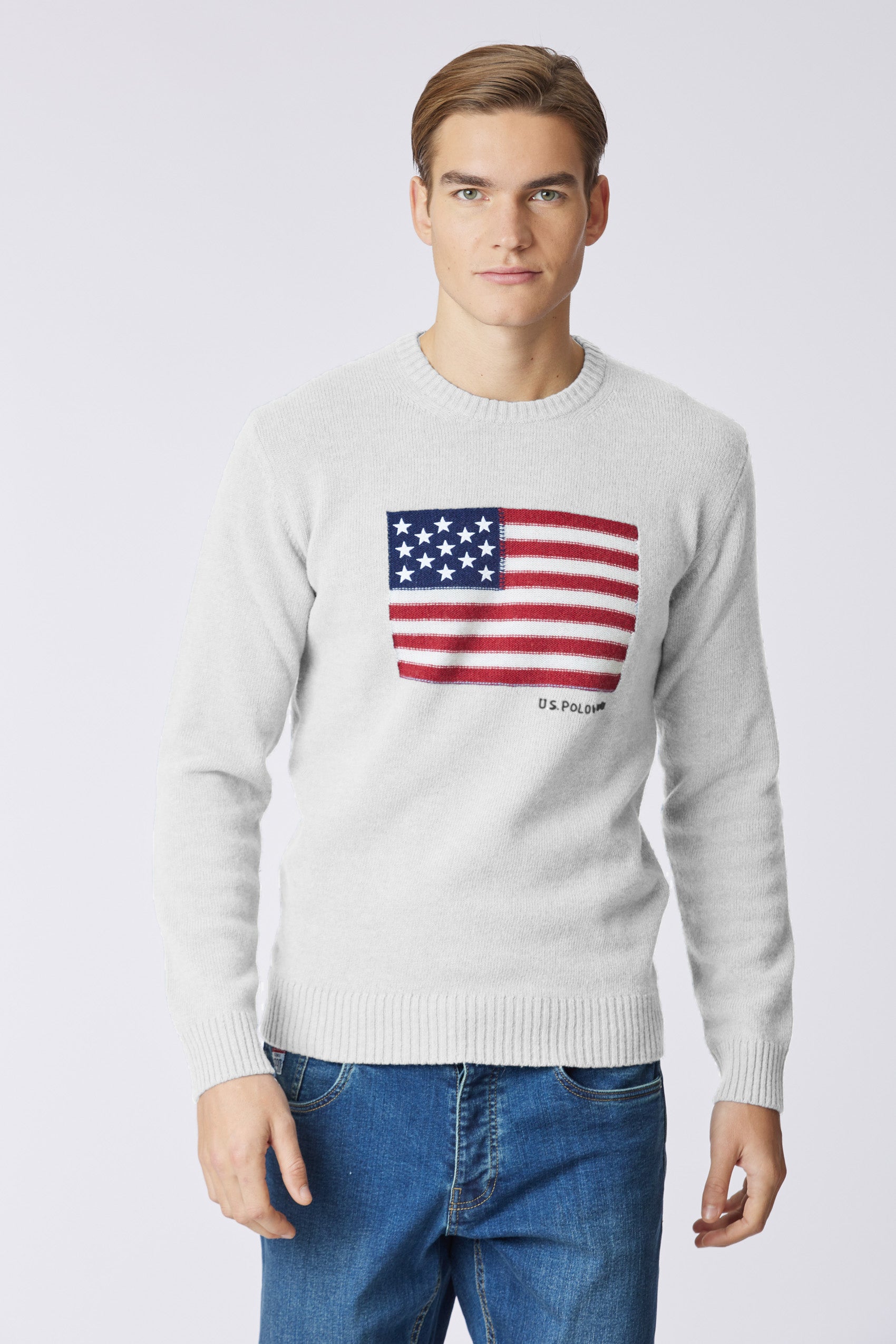 Maglia girocollo bandiera americana