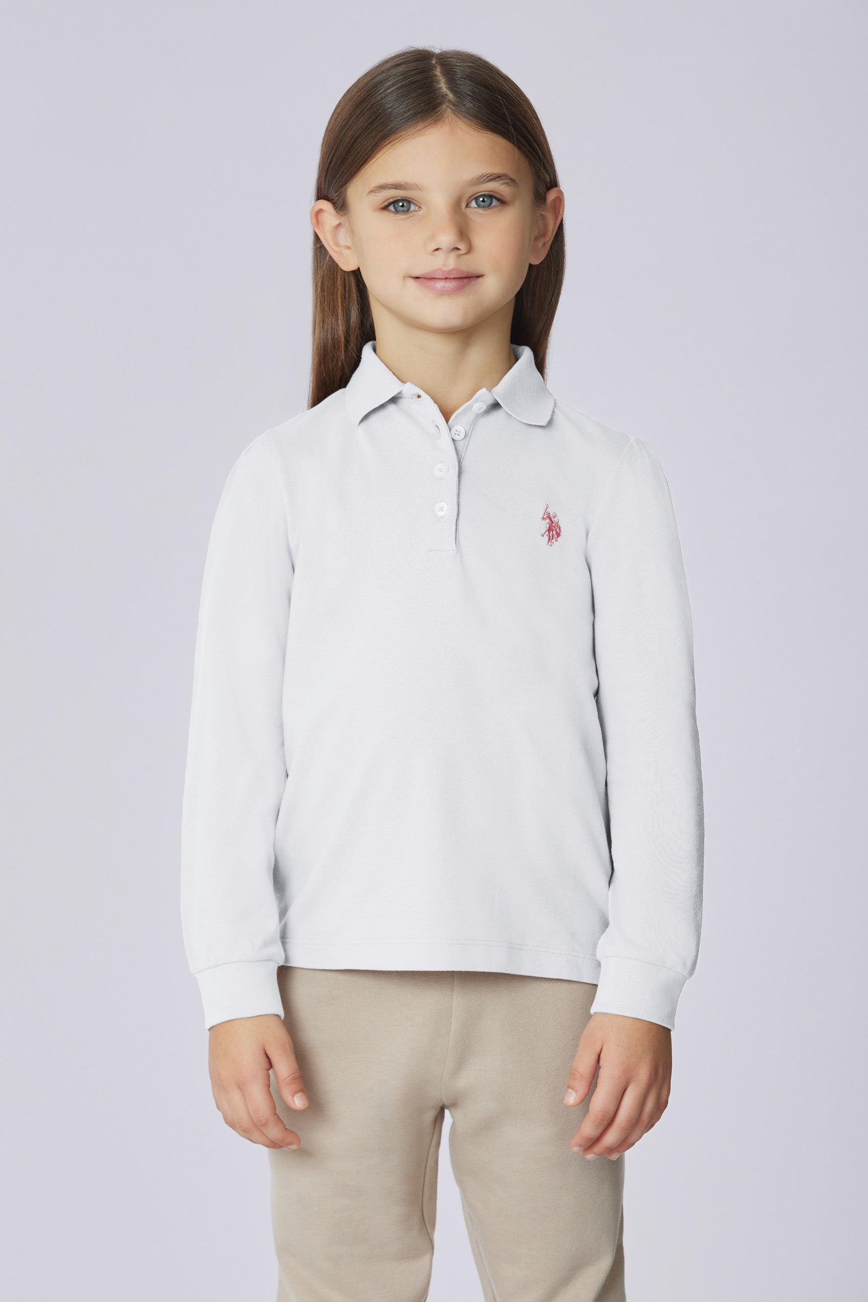 Polo shirt a maniche lunghe micro piquet stretch