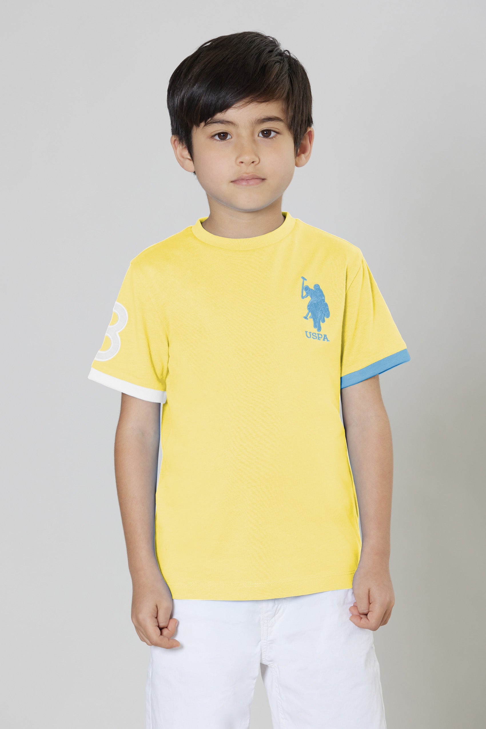 T-shirt a maniche corte in cotone con logo big e numero