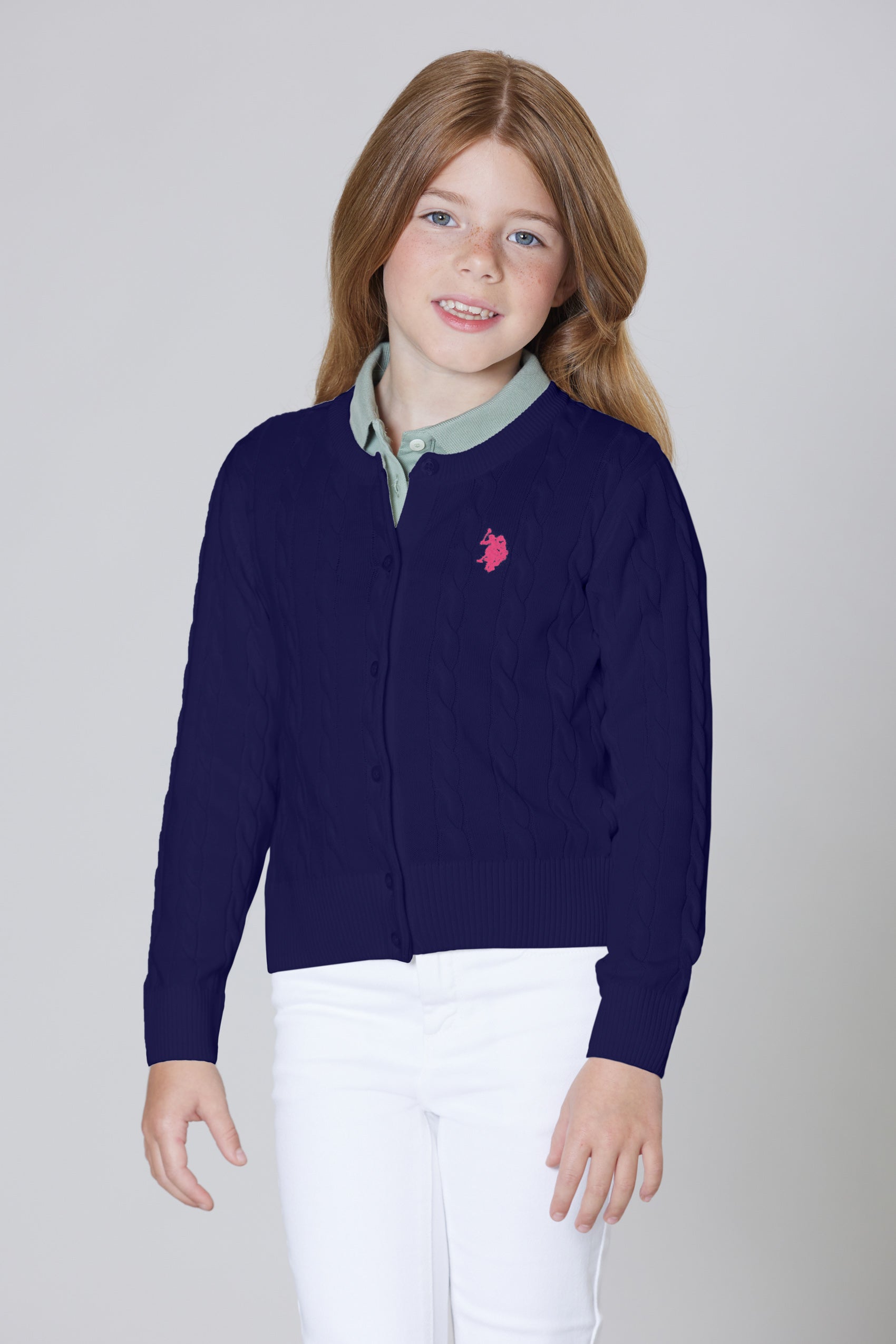 Cardigan a treccia in cotone leggero