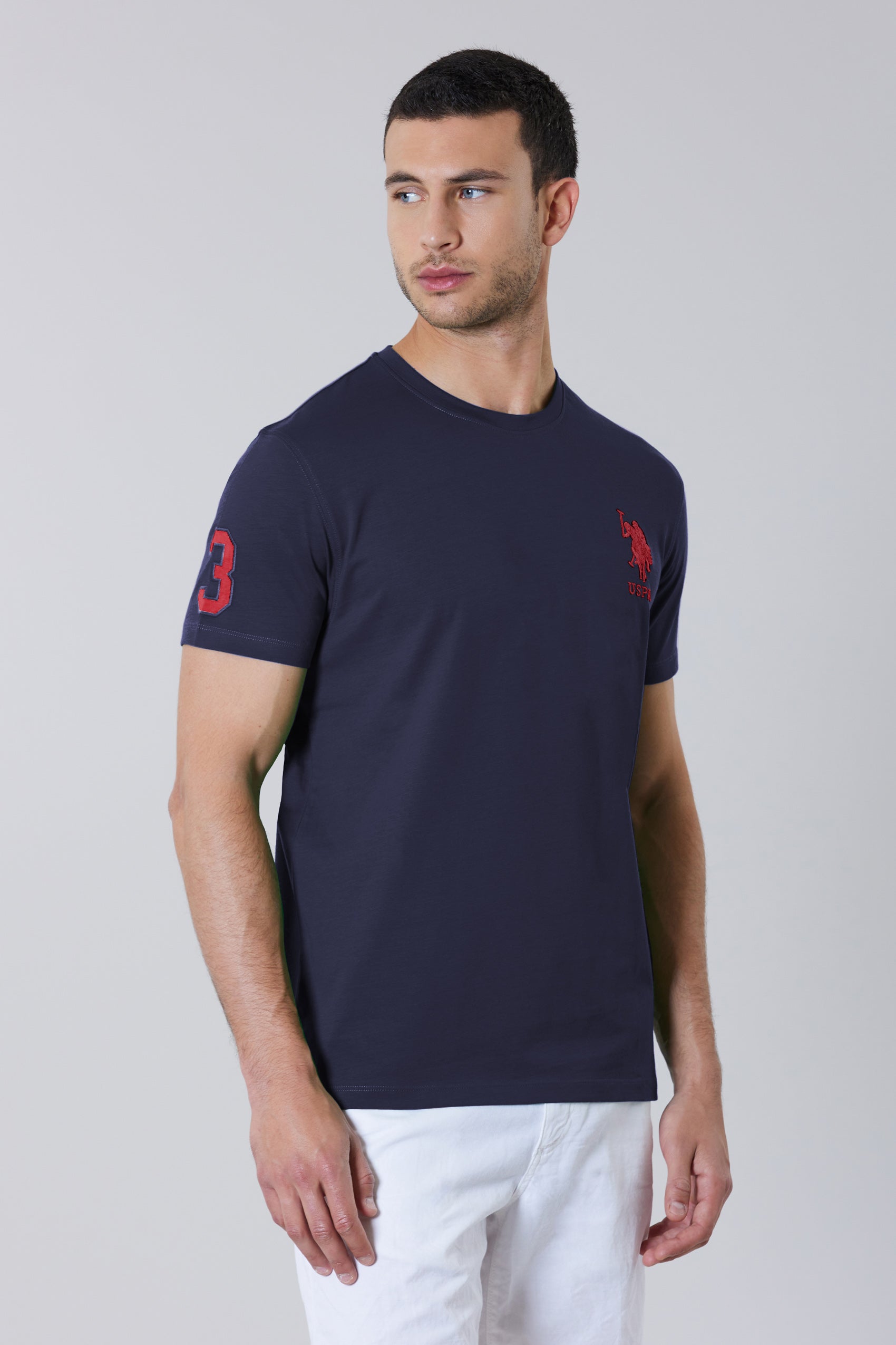 T-shirt a maniche corte in cotone con logo e numero