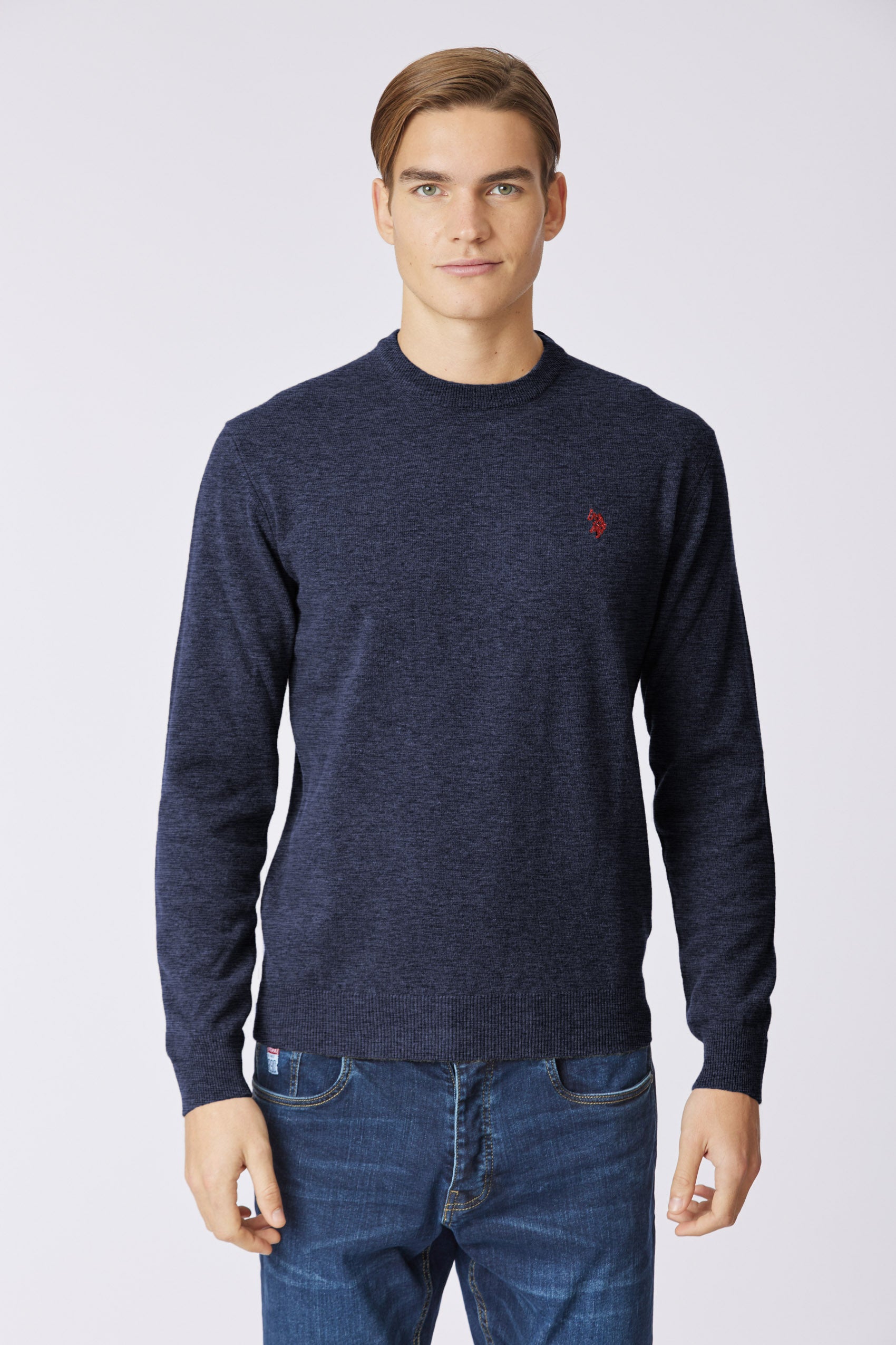 Maglia girocollo in lana lambswool