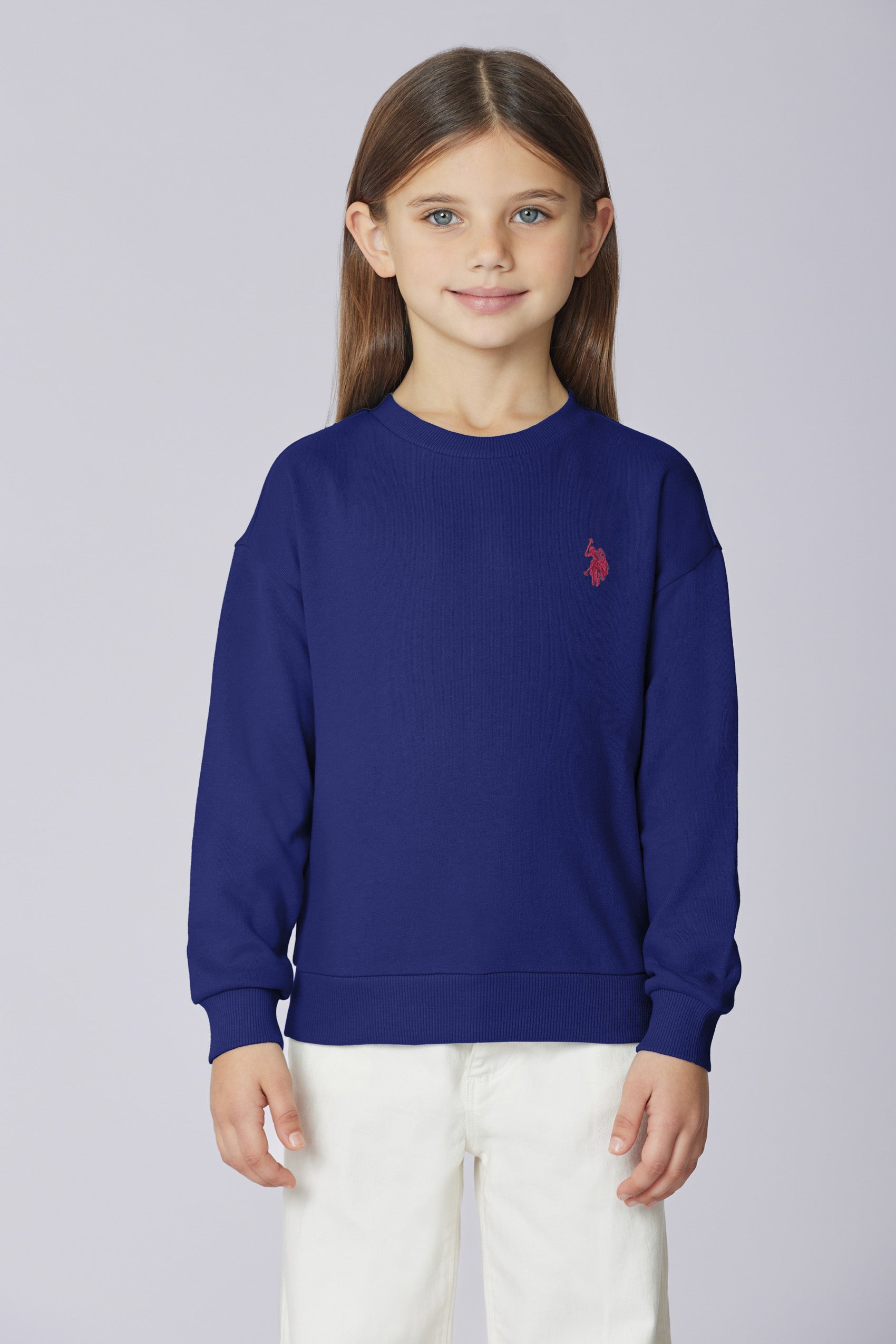 Felpa girocollo felpata internamente