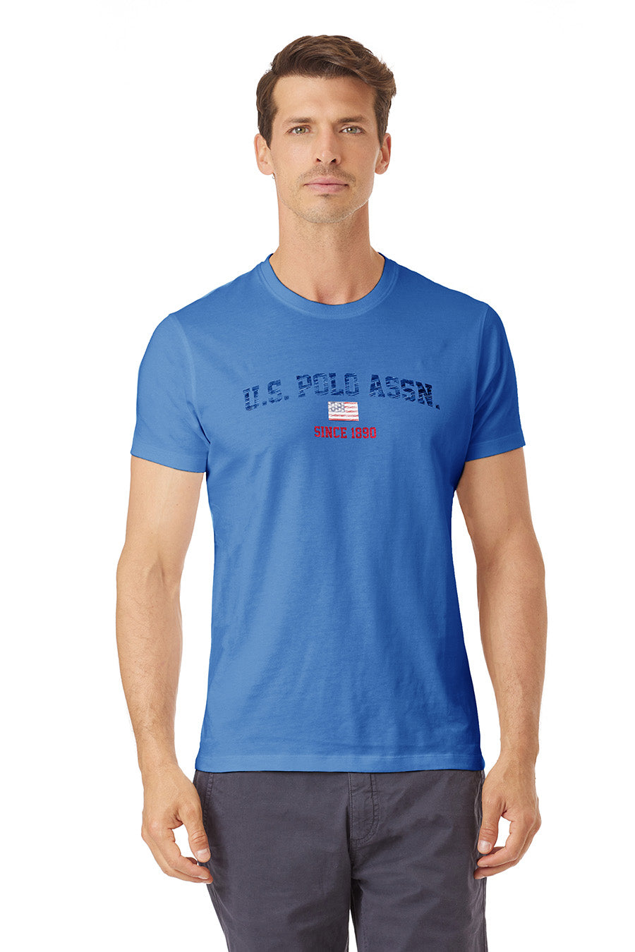 T-shirt a maniche corte in cotone jersey con stampa vintage U.S. Polo Assn.
