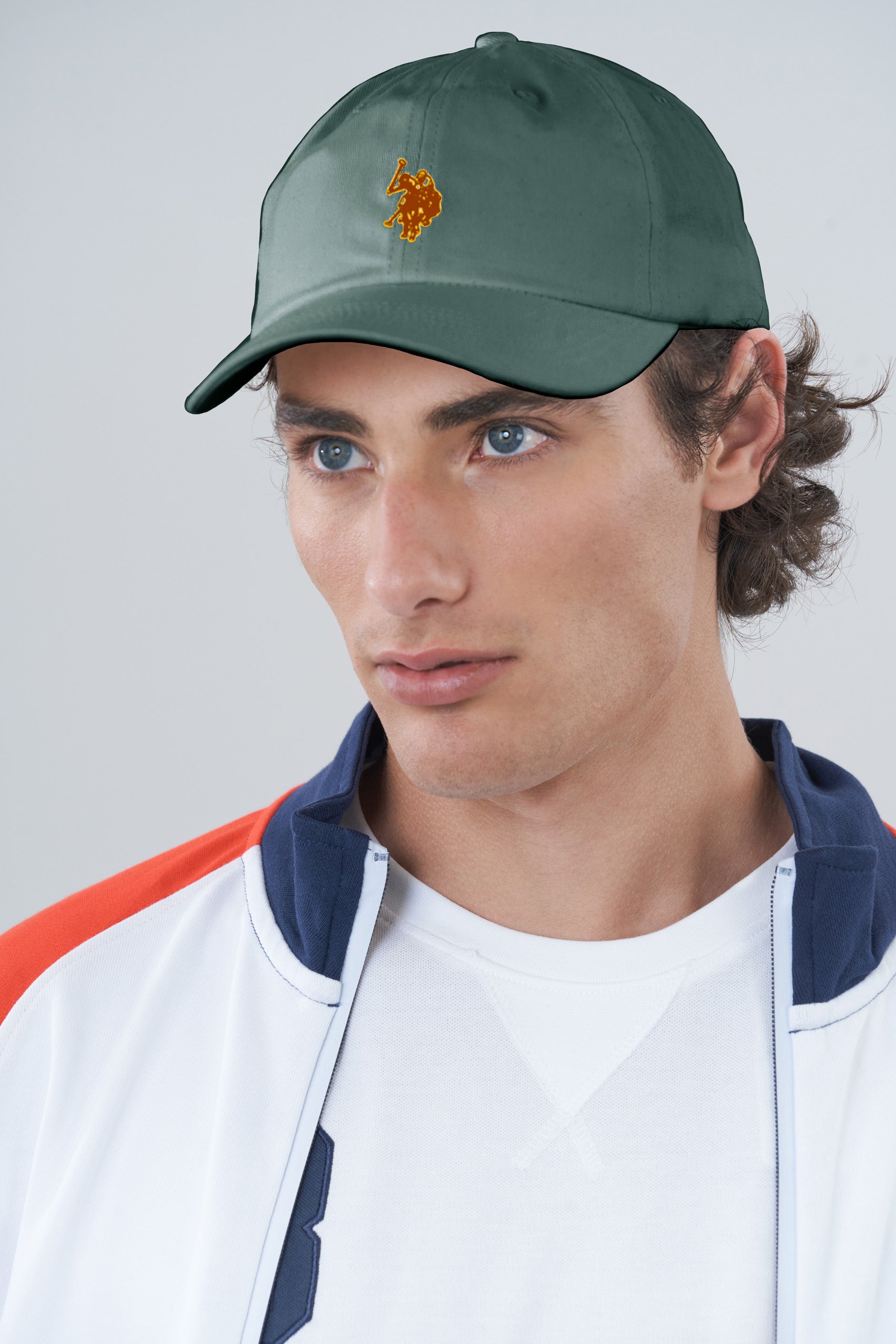 Cappellino in cotone twill con logo ricamato