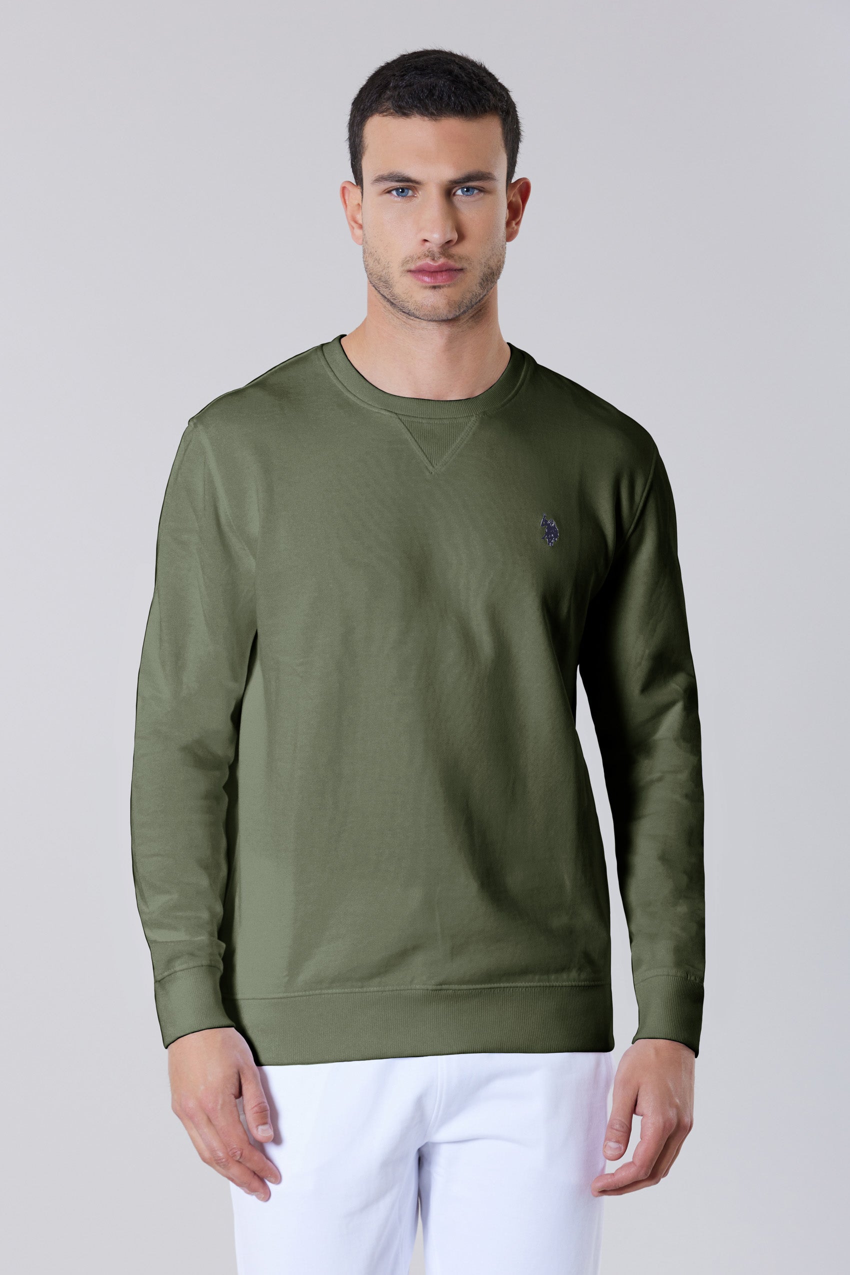 Felpa girocollo da uomo con logo