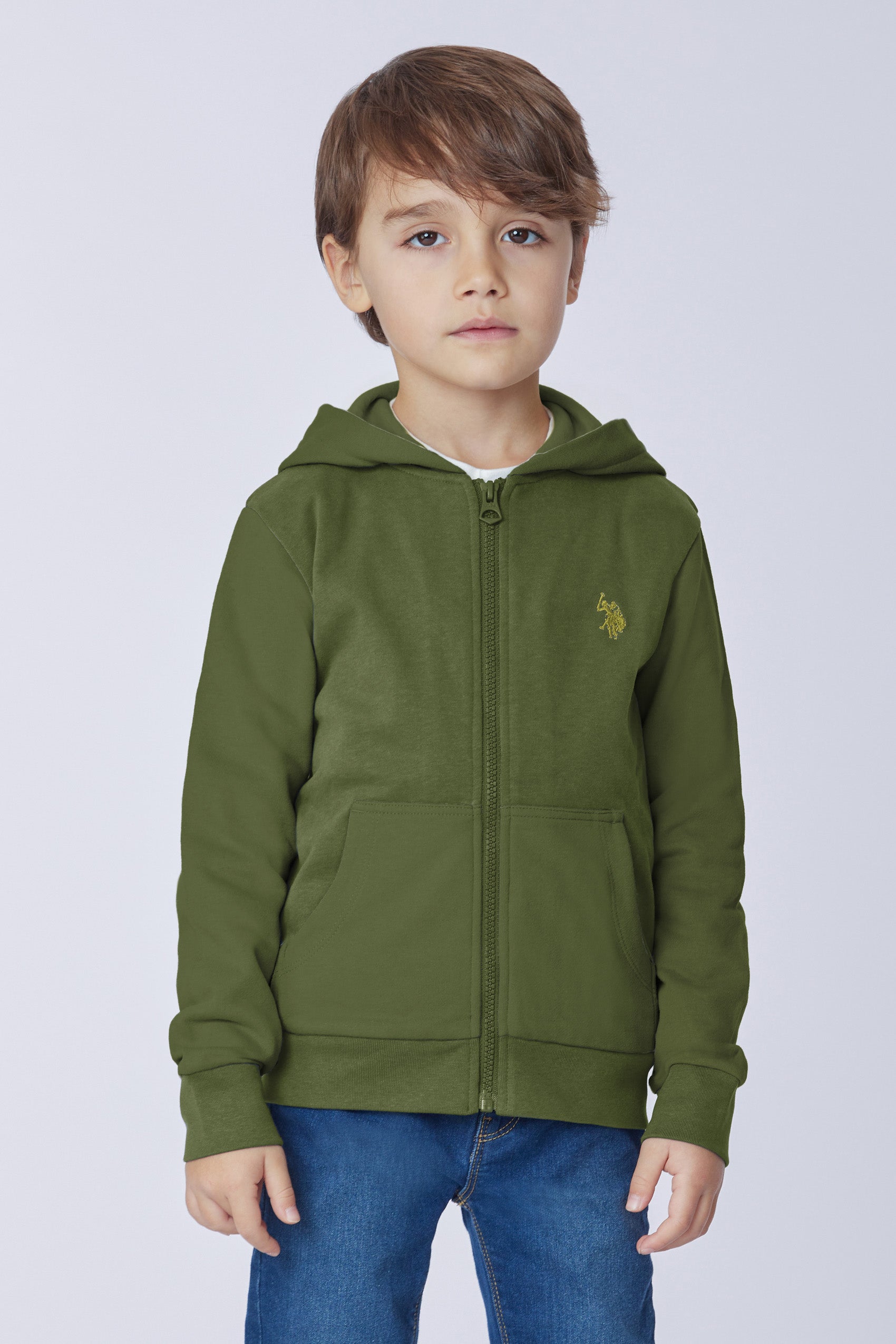 Felpa con cappuccio e chiusura zip