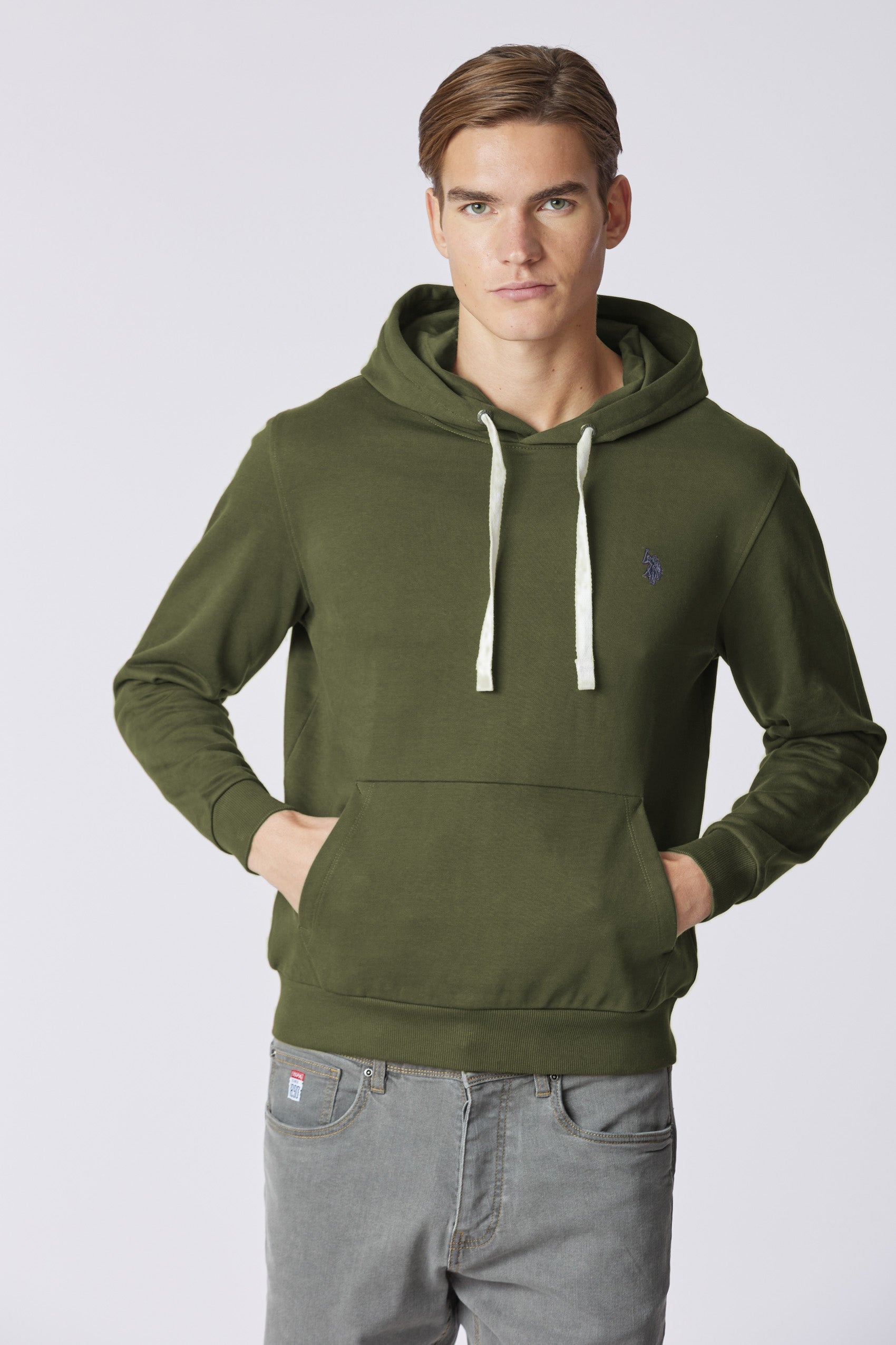 Felpa in cotone con cappuccio