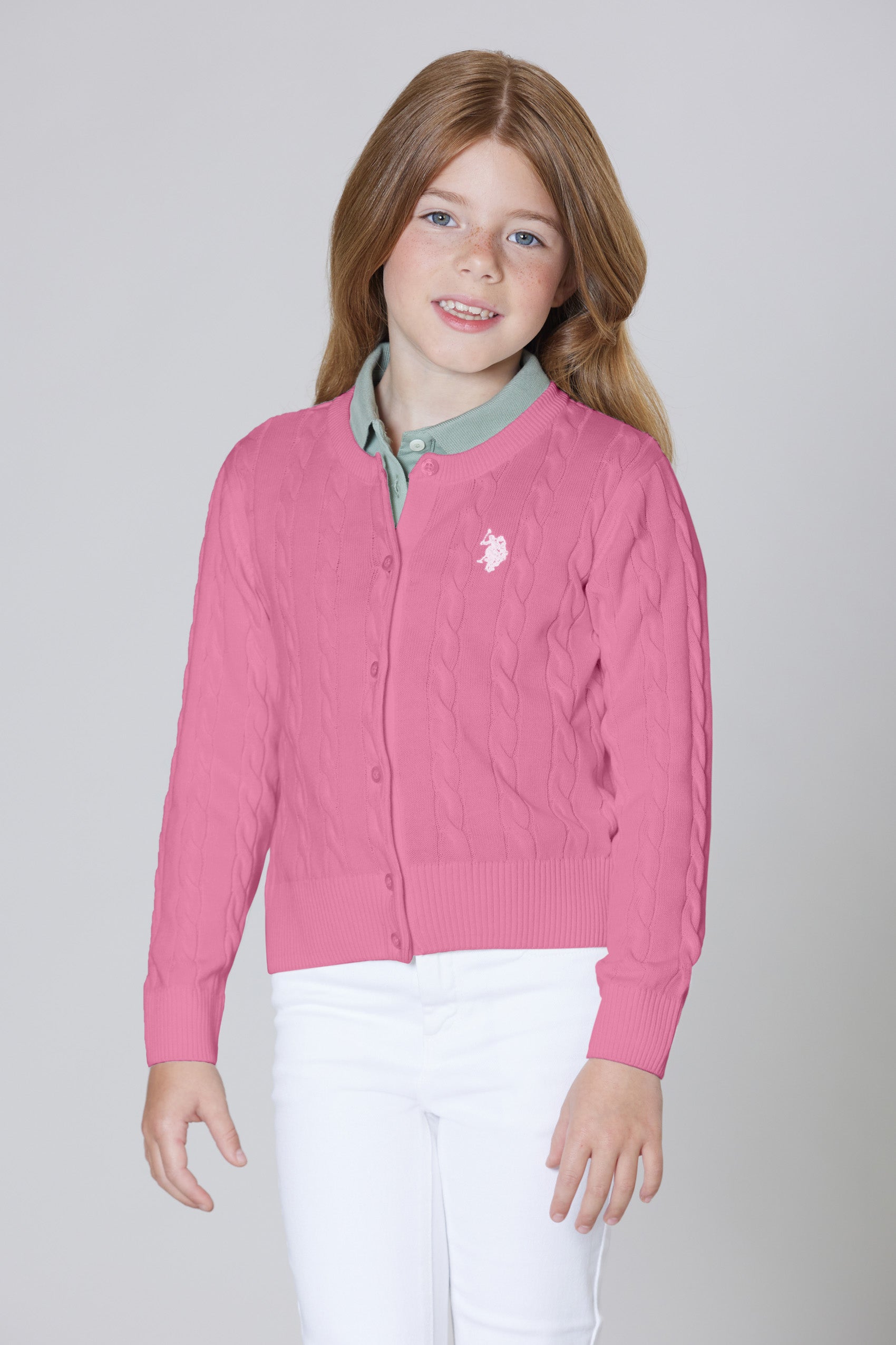 Cardigan a treccia in cotone leggero