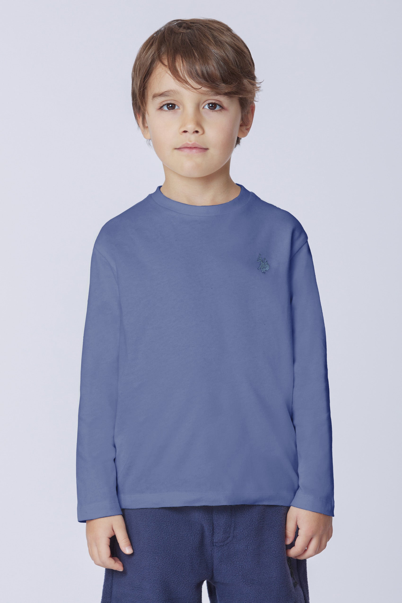 T-shirt a maniche lunghe in cotone heavy jersey