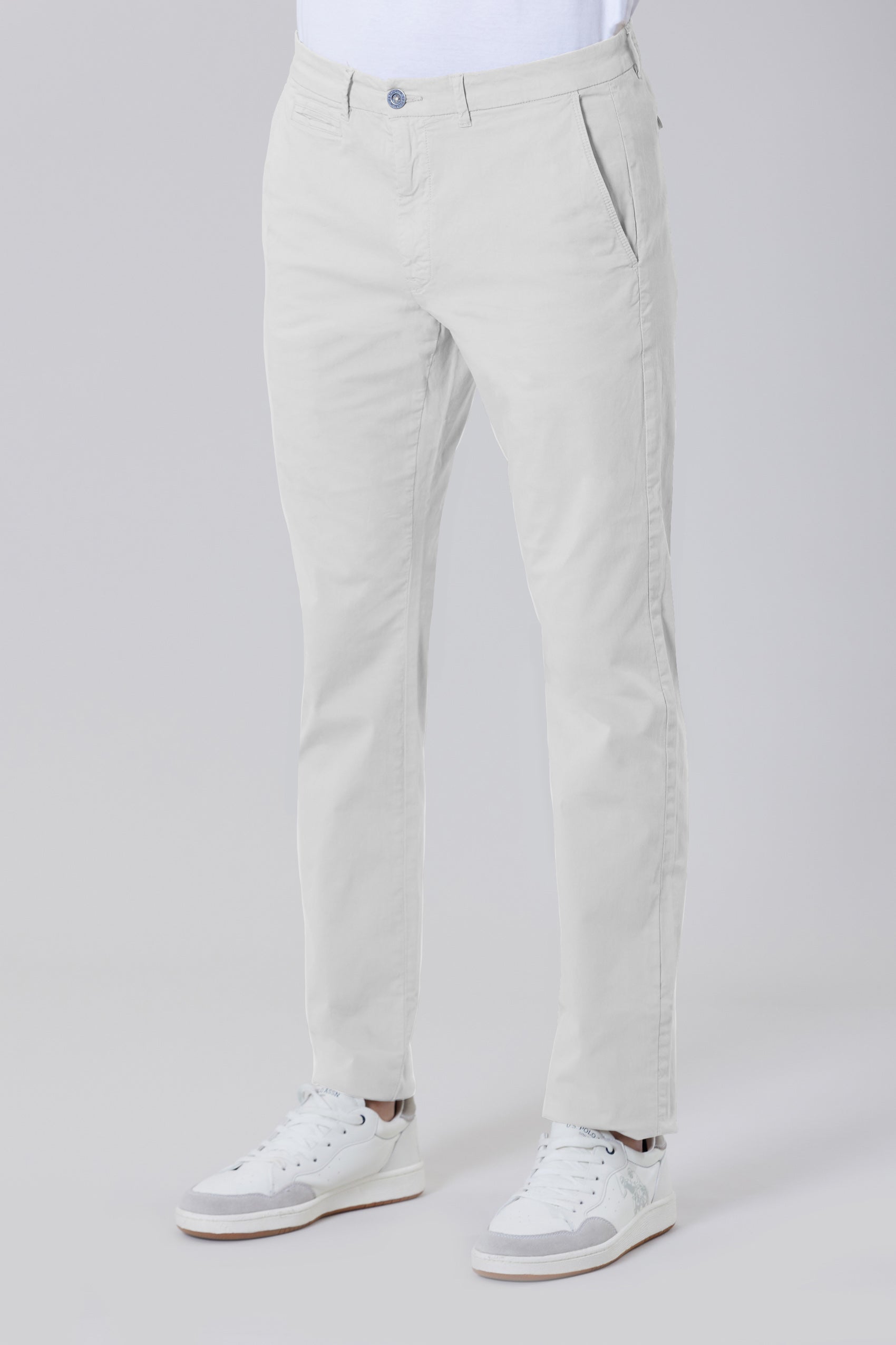 Pantalone chino in cotone twill stretch