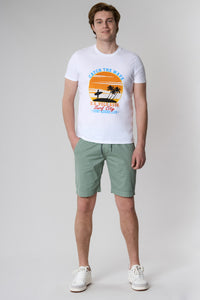 T-shirt a maniche corte con stampa frontale surf