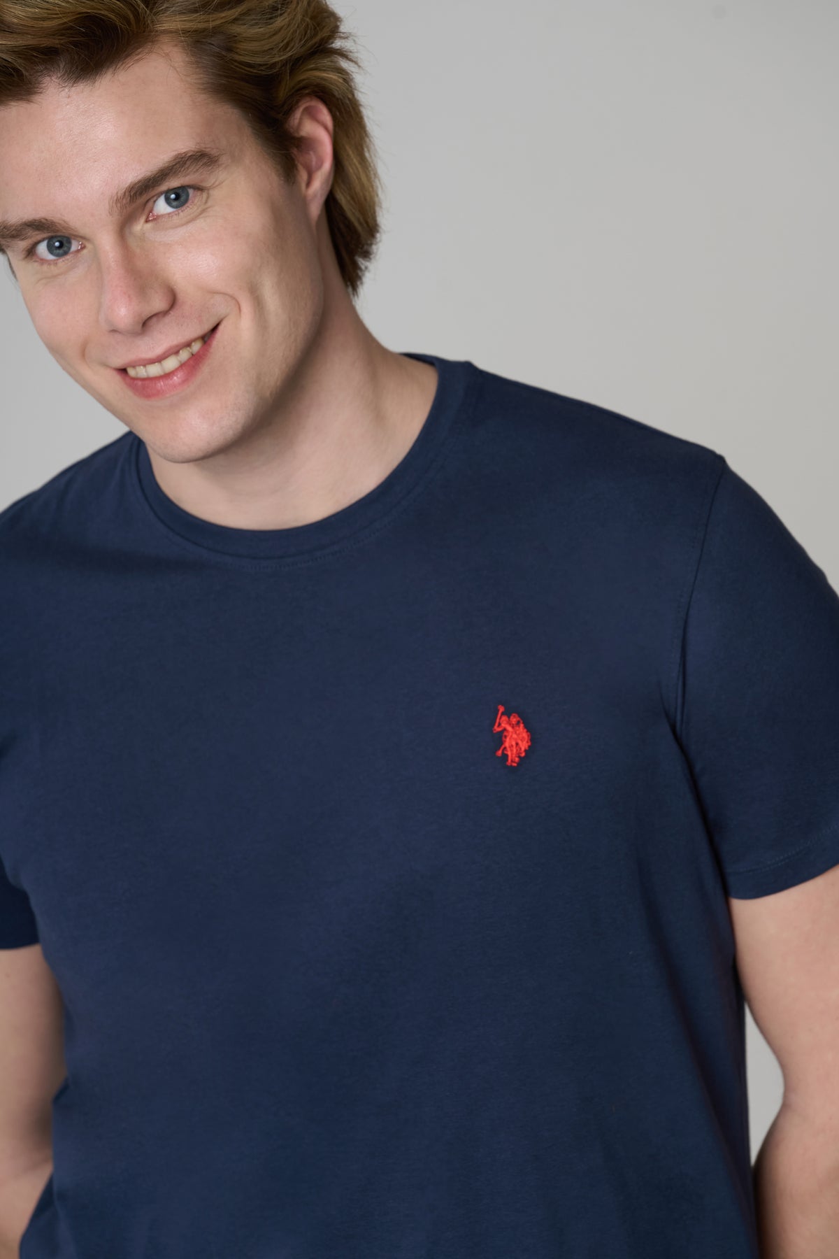 T-shirt girocollo in cotone jersey con logo