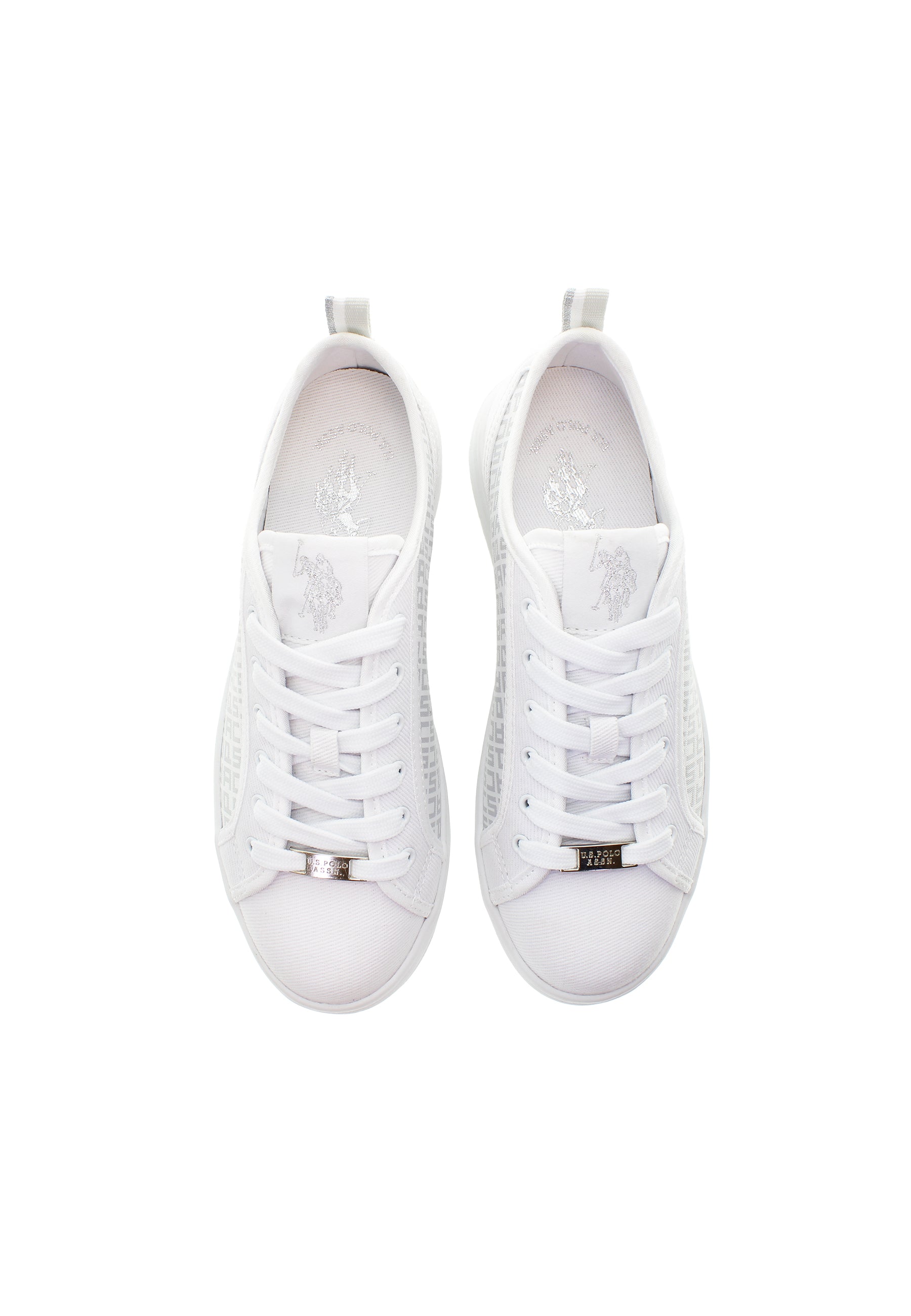 Sneaker da donna in tessuto con stampa U.S. Polo Assn.