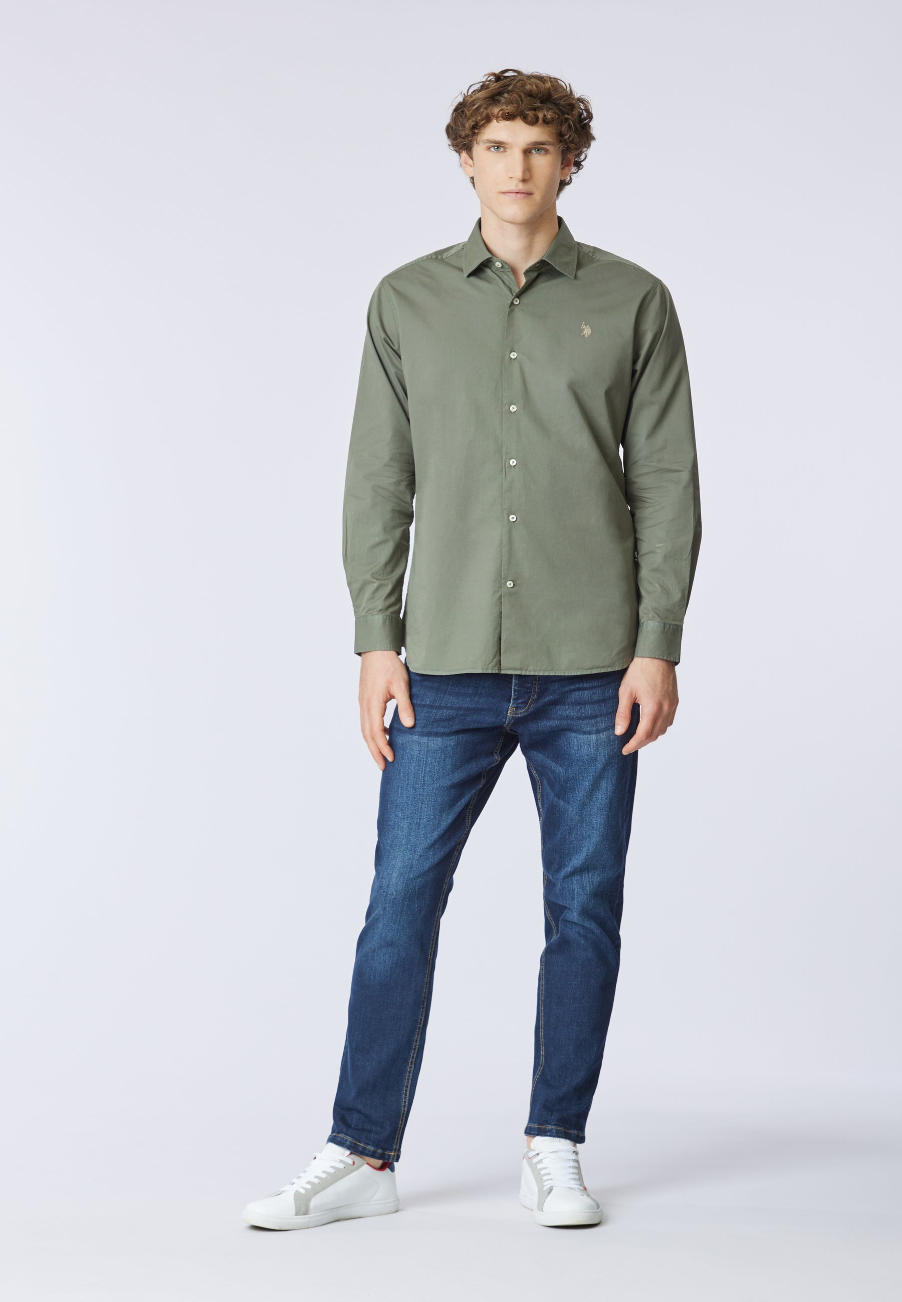 Camicia in cotone overdyed