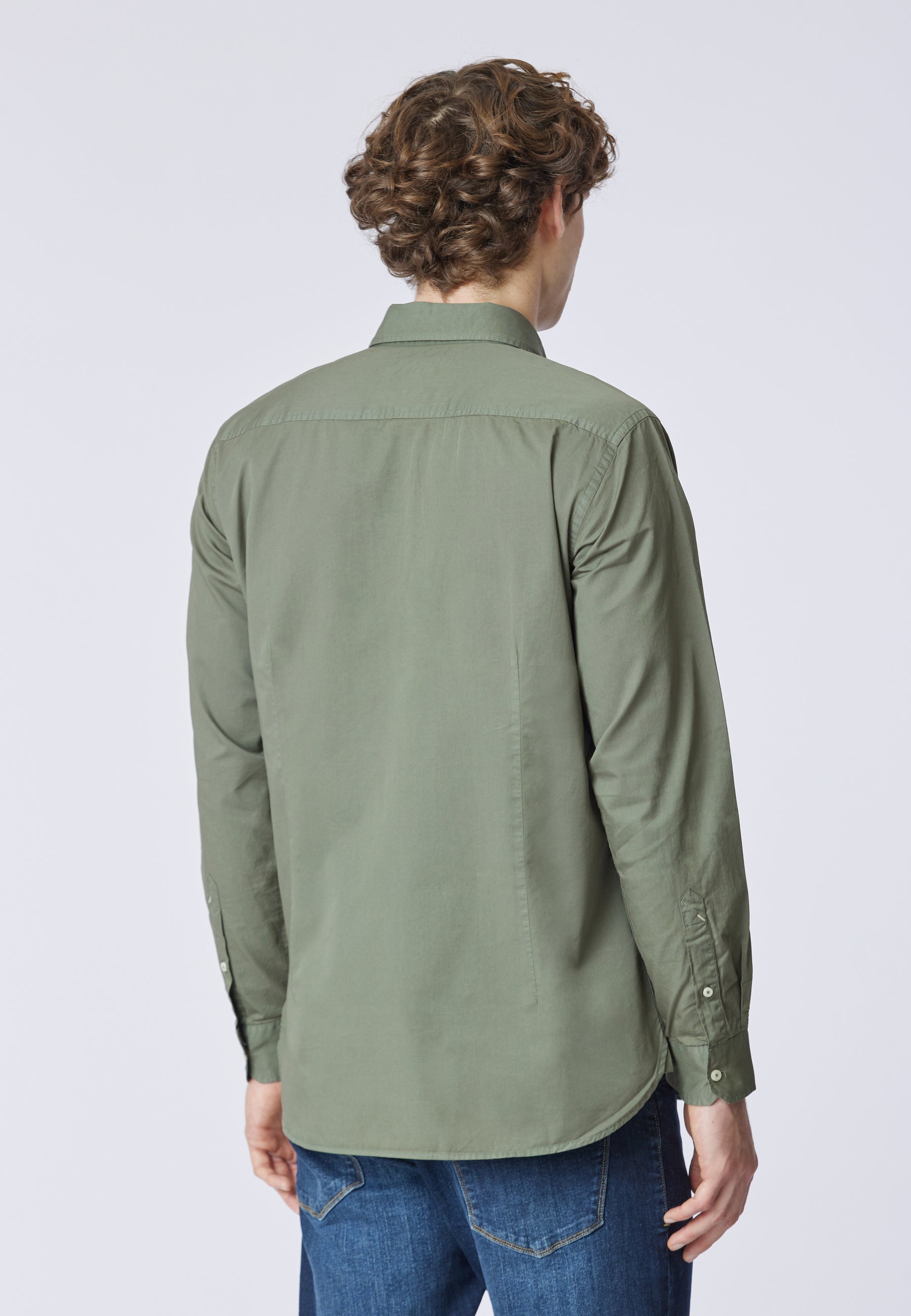 Camicia in cotone overdyed