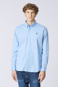 Camicia in cotone stretch popeline regular fit