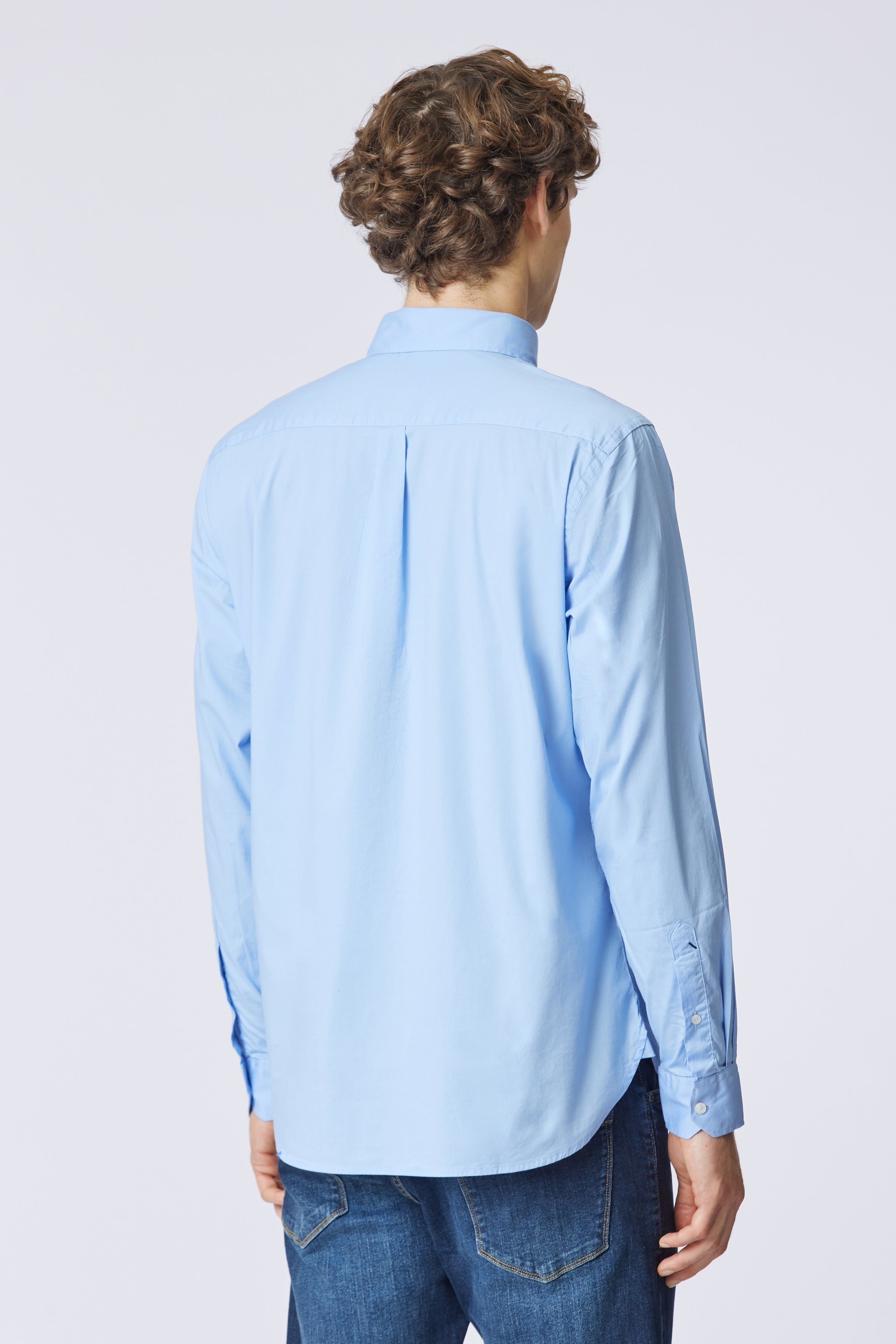 Camicia in cotone stretch popeline regular fit