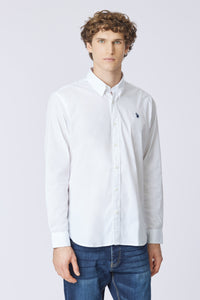 Camicia in cotone stretch popeline regular fit
