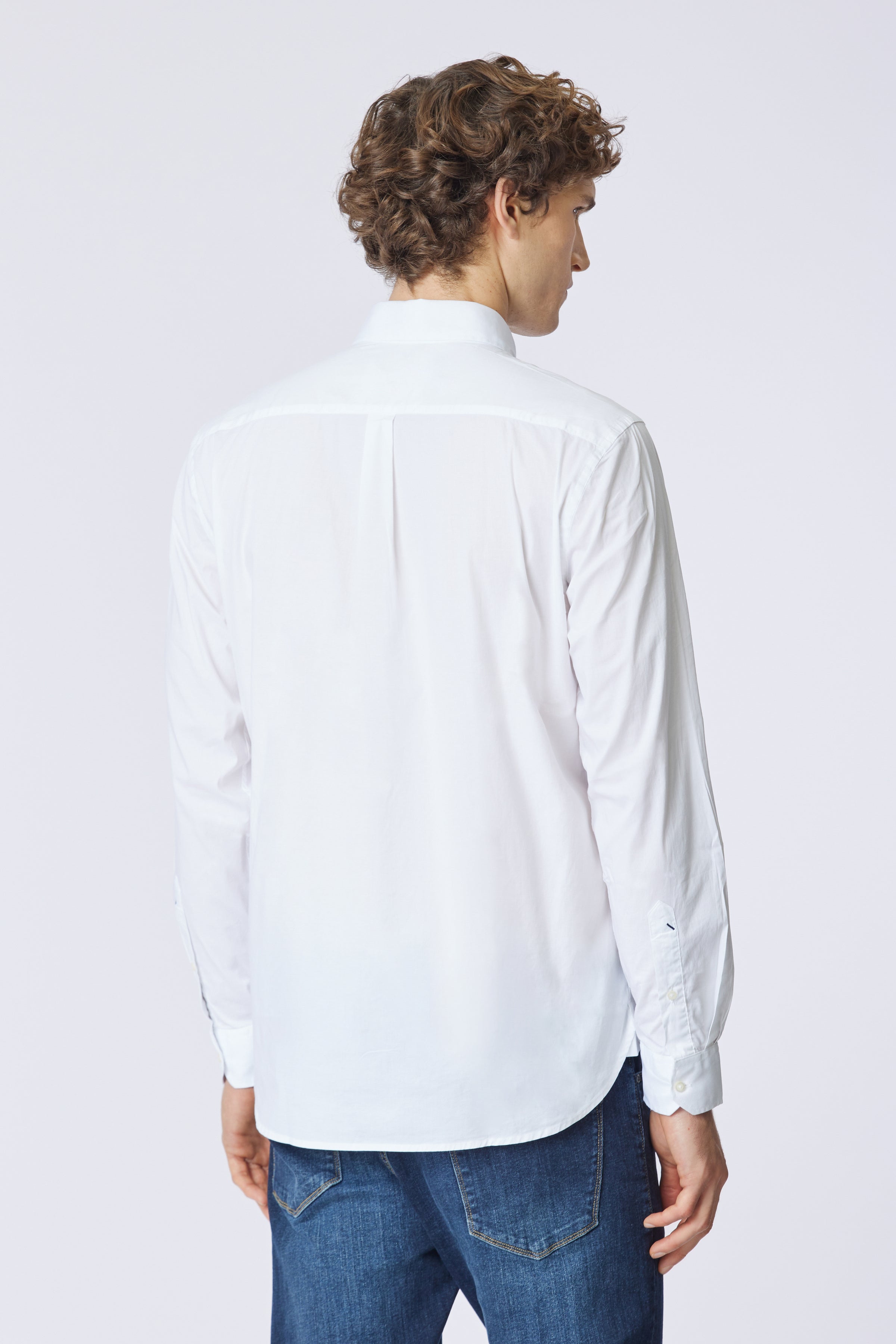 Camicia in cotone stretch popeline regular fit