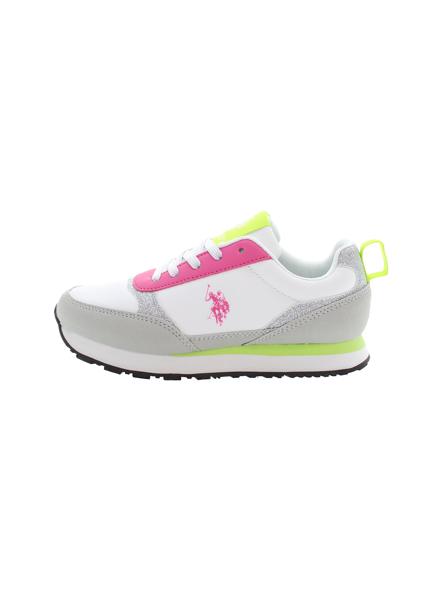 Sneaker da bambina in nylon, poliuretano e suede U.S. Polo Assn.