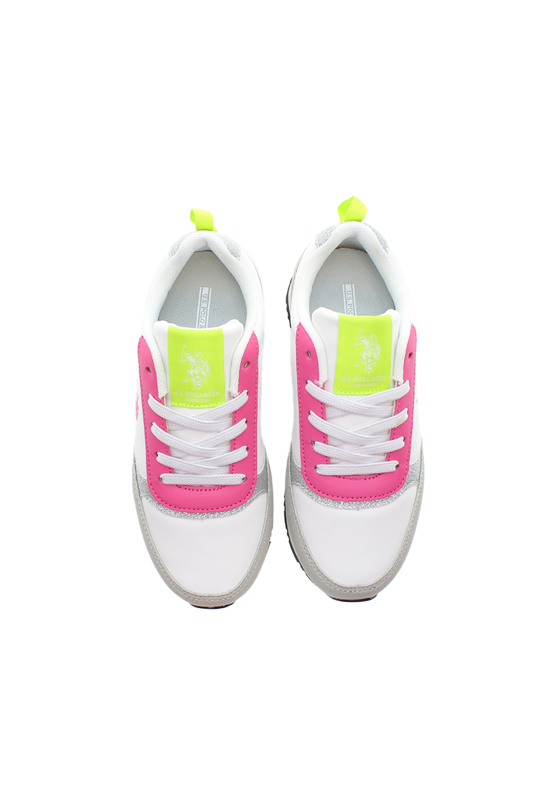 Sneaker da bambina in nylon, poliuretano e suede U.S. Polo Assn.