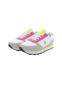 Sneaker da bambina in nylon, poliuretano e suede U.S. Polo Assn.