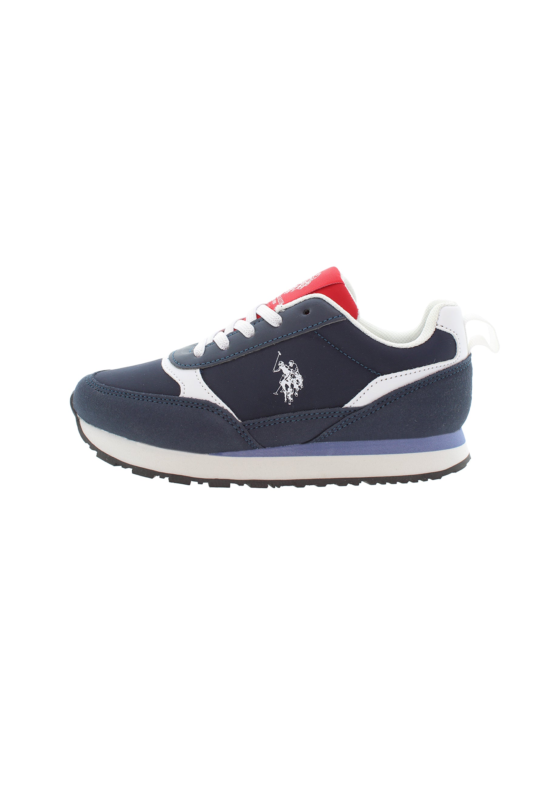 Sneaker da bambino in nylon, poliuretano e suede U.S. Polo Assn.