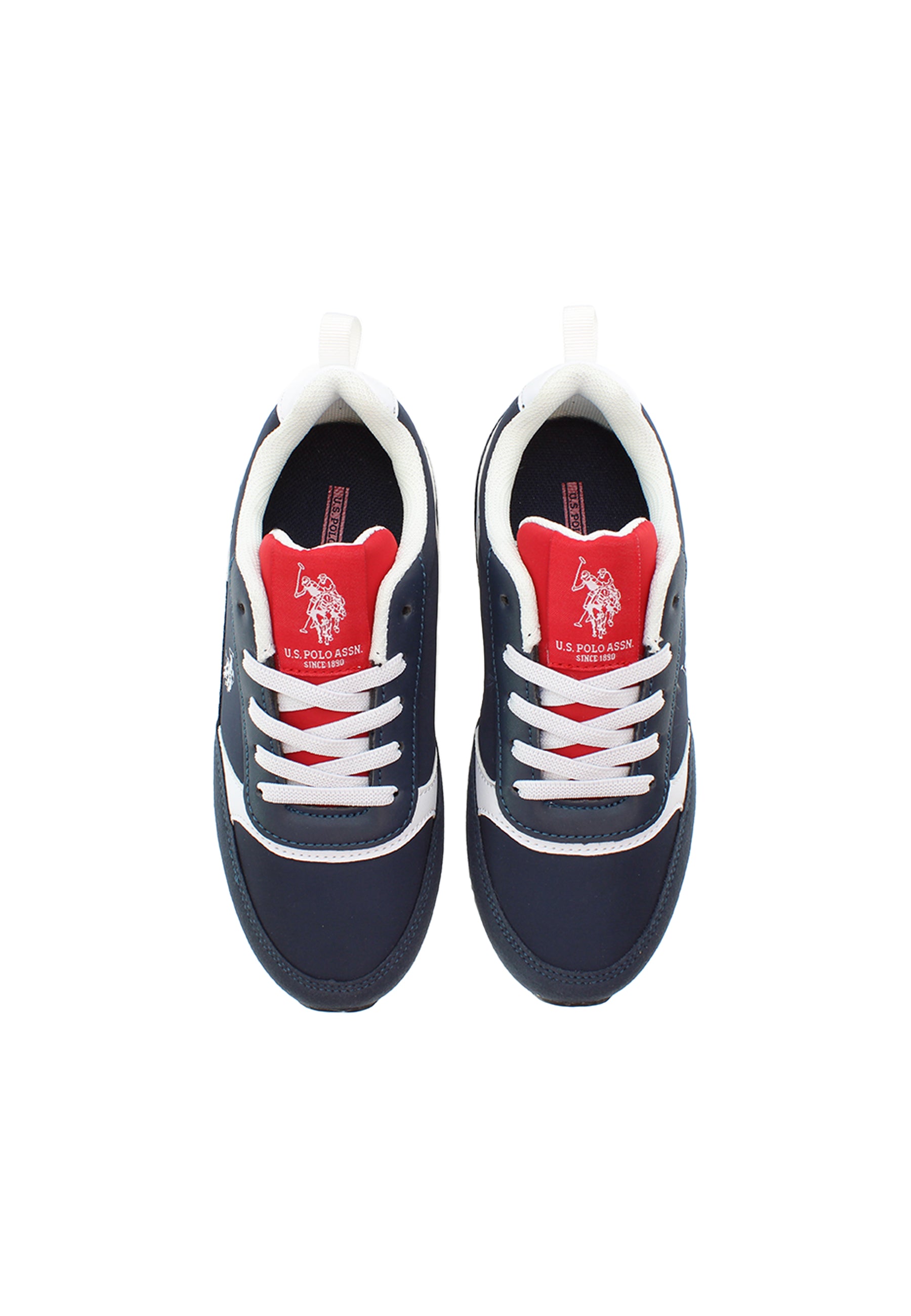 Sneaker da bambino in nylon, poliuretano e suede U.S. Polo Assn.