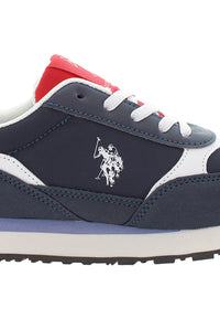 Sneaker da bambino in nylon, poliuretano e suede U.S. Polo Assn.