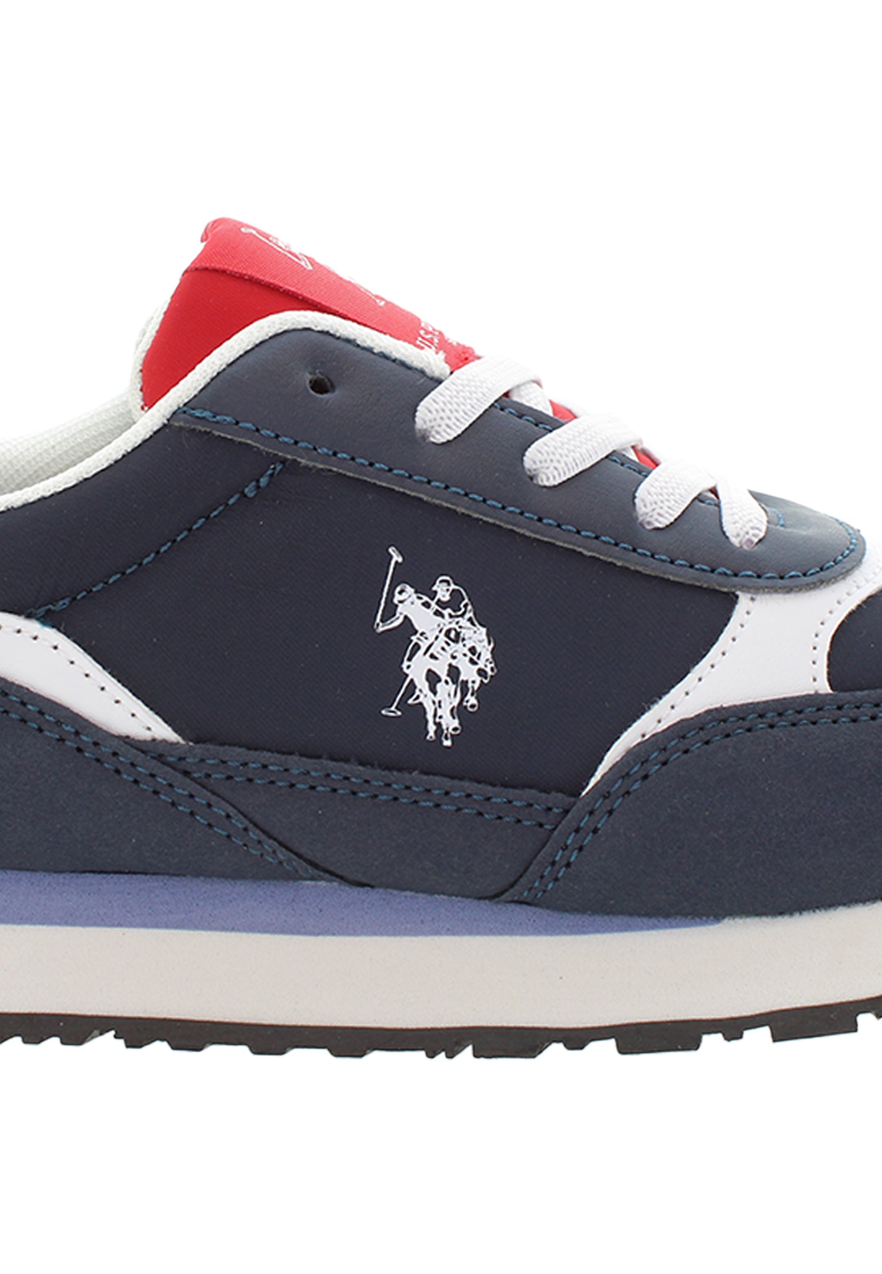 Sneaker da bambino in nylon, poliuretano e suede U.S. Polo Assn.