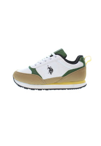 Sneaker da bambino in nylon, poliuretano e suede U.S. Polo Assn.