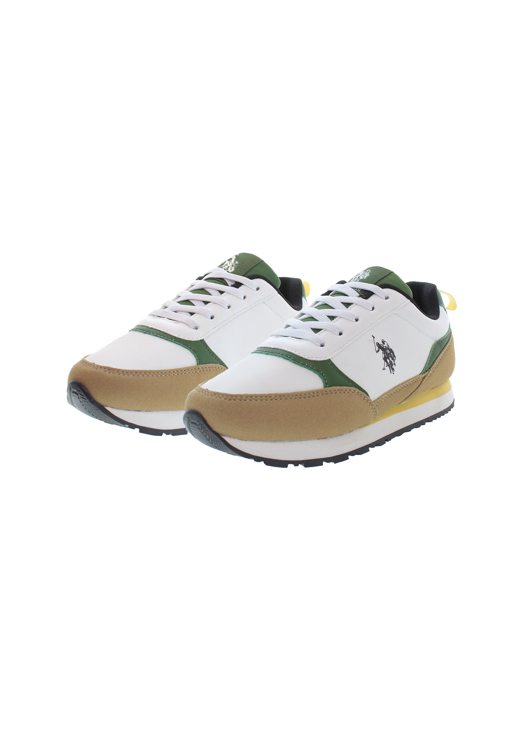 Sneaker da bambino in nylon, poliuretano e suede U.S. Polo Assn.