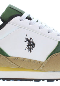 Sneaker da bambino in nylon, poliuretano e suede U.S. Polo Assn.