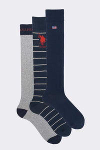 3 Paia mix calze lunghe a fantasia