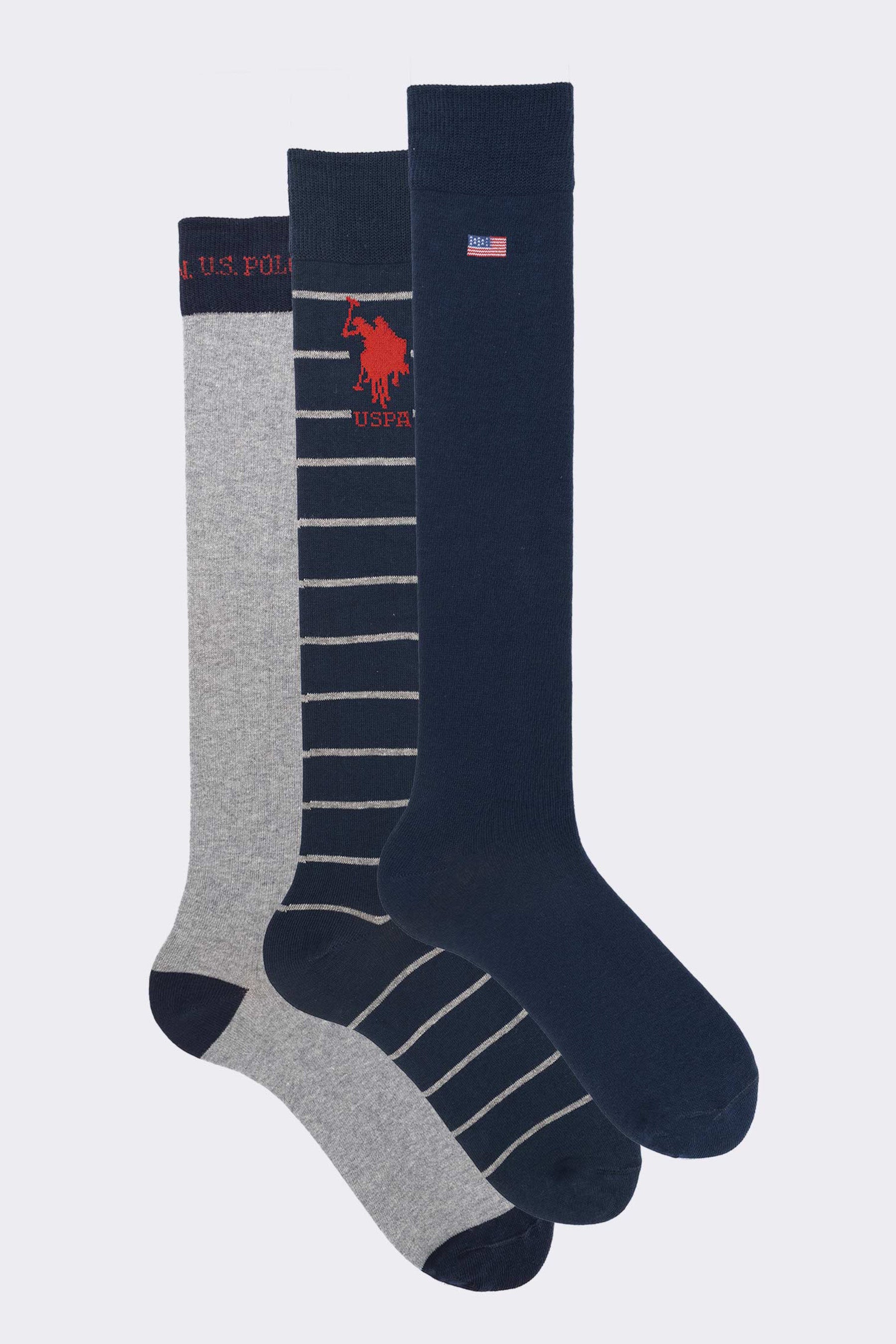 3 Paia mix calze lunghe a fantasia