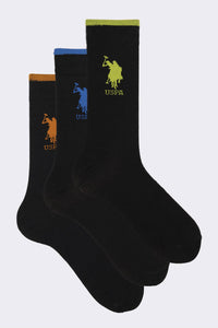 3 Paia calze con logo colorato