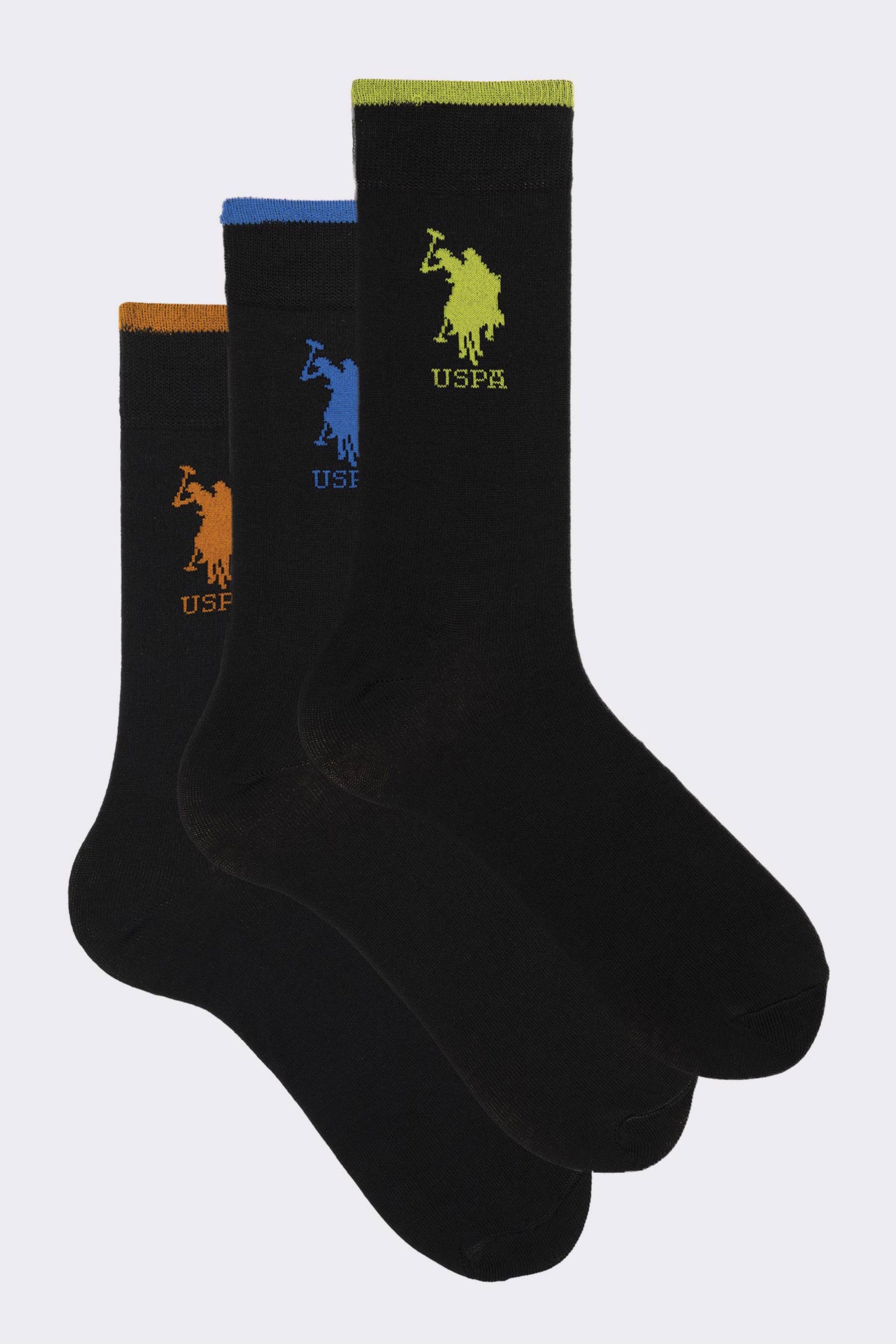 3 Paia calze con logo colorato