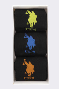 3 Paia calze con logo colorato