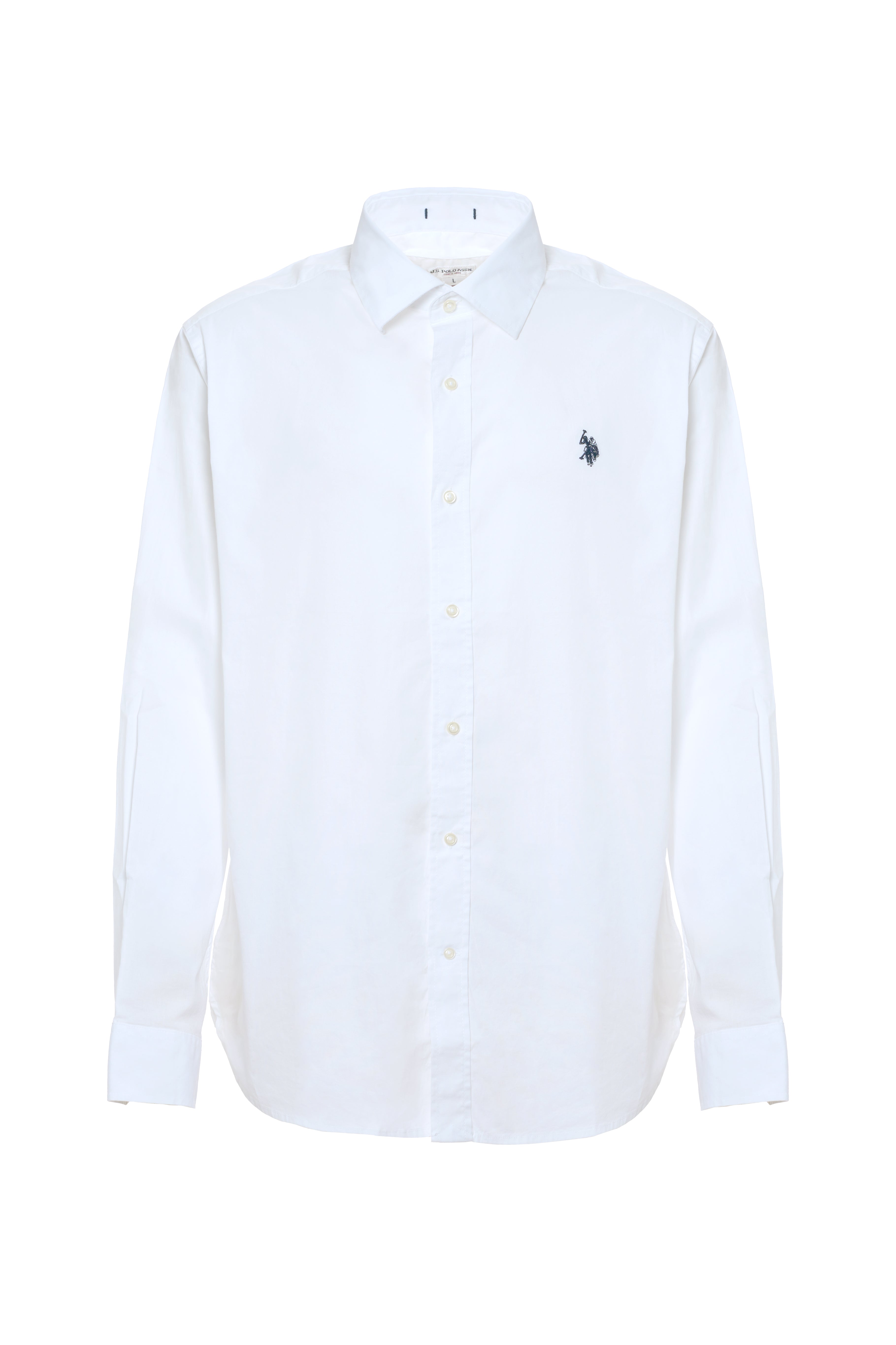 Camicia in cotone stretch popeline slim fit
