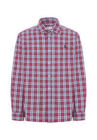 Camicia in cotone fantasia quadri slim fit