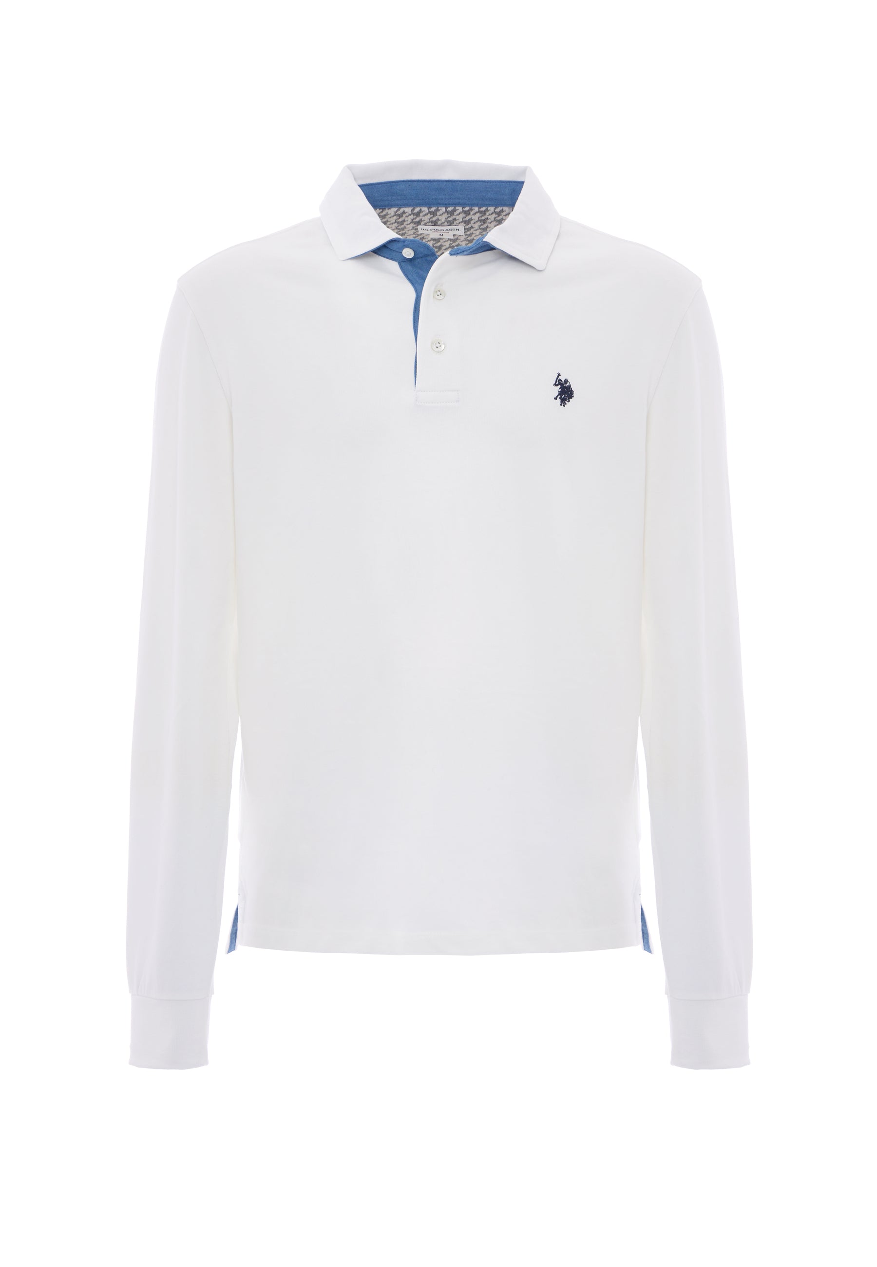 Polo a maniche lunghe heavy jersey con toppe