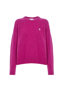 Maglia girocollo in filato lana riciclato