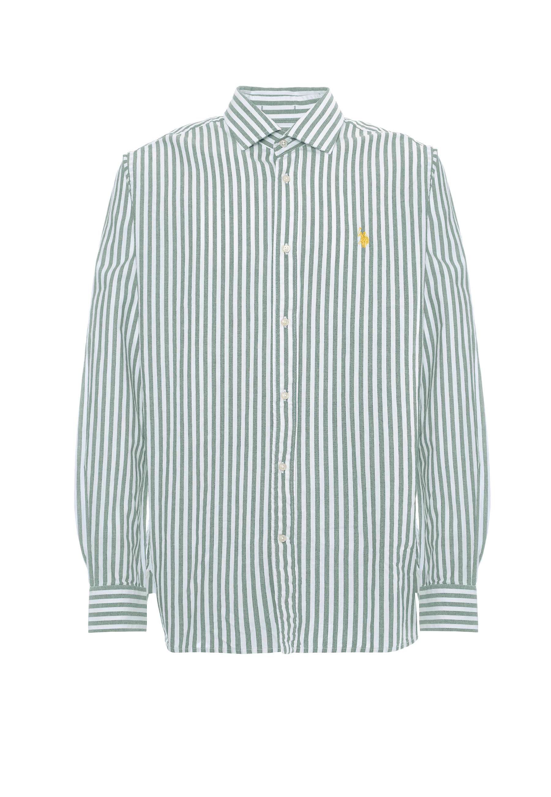 Camicia in misto cotone e lino con logo