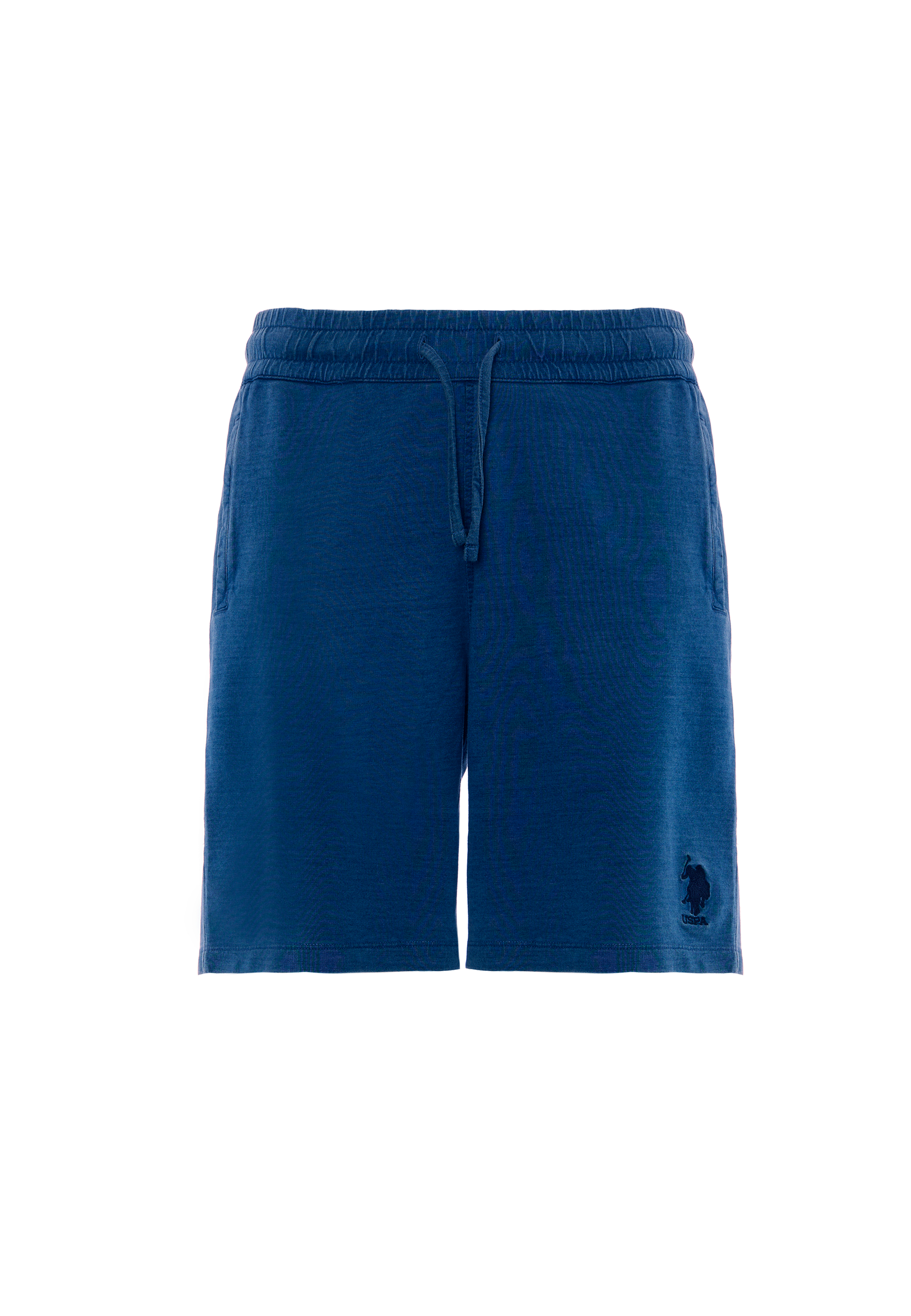 Pantaloni sportivi corti indigo in cotone