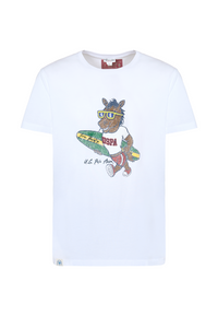 T-shirt a maniche corte in cotone light con stampa frontale