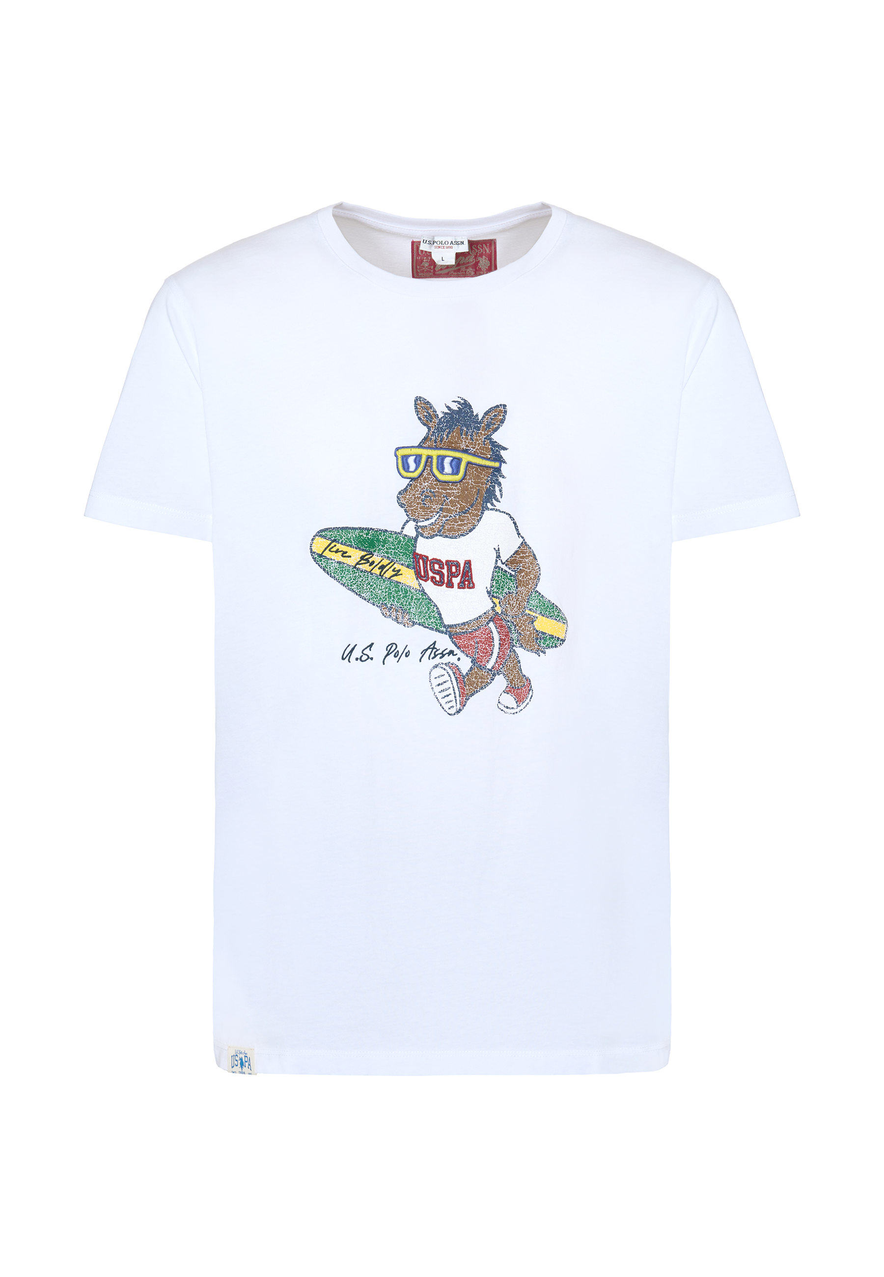 T-shirt a maniche corte in cotone light con stampa frontale