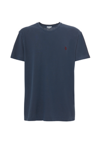 T-shirt a maniche corte in misto cotone organico e canapa con logo