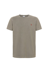 T-shirt a maniche corte in misto cotone organico e canapa con logo